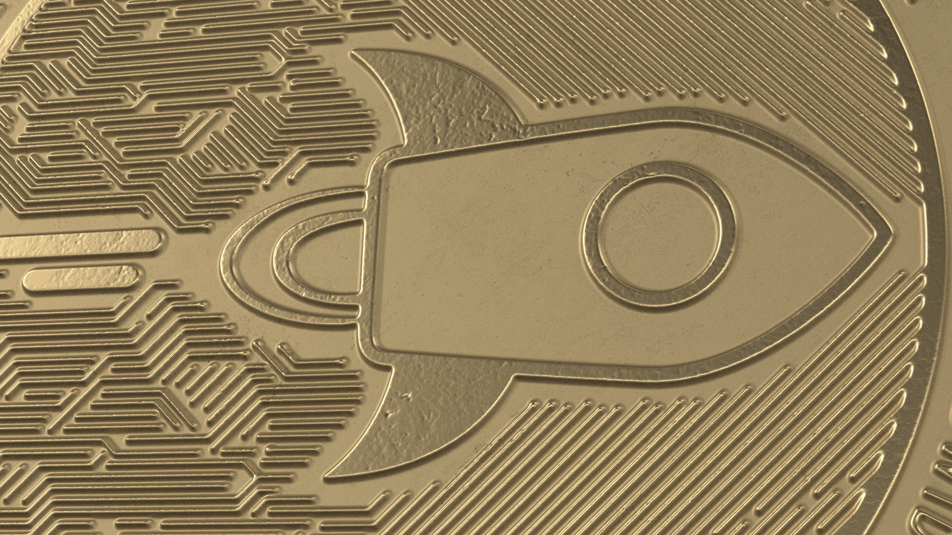 Stellar Lumens XLM Physical Coin Gold 3D