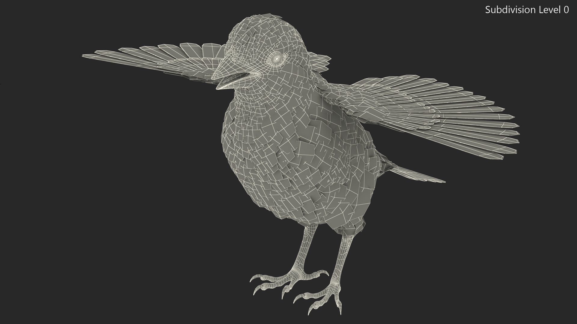 3D model House Sparrow Rigged