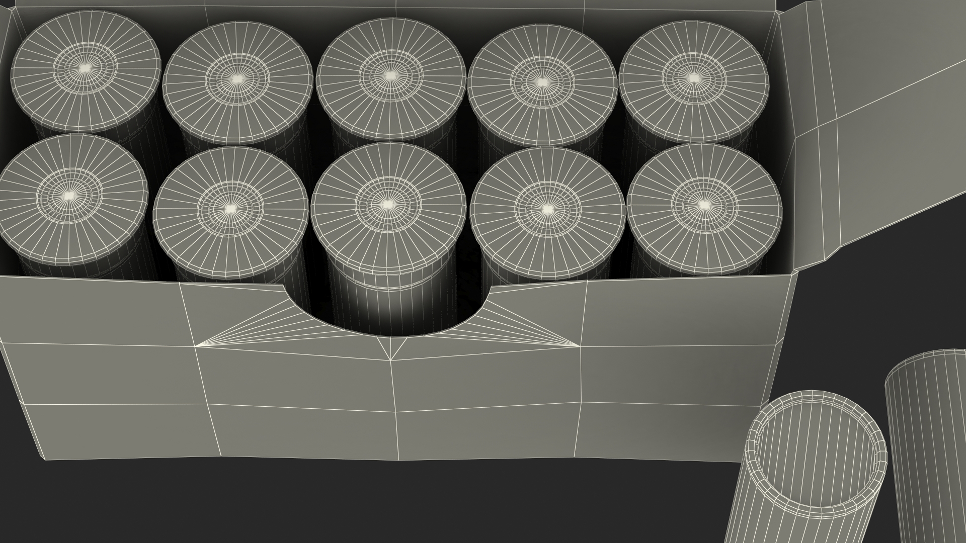 Box of 8 Gauge Shotgun Shells 3D model