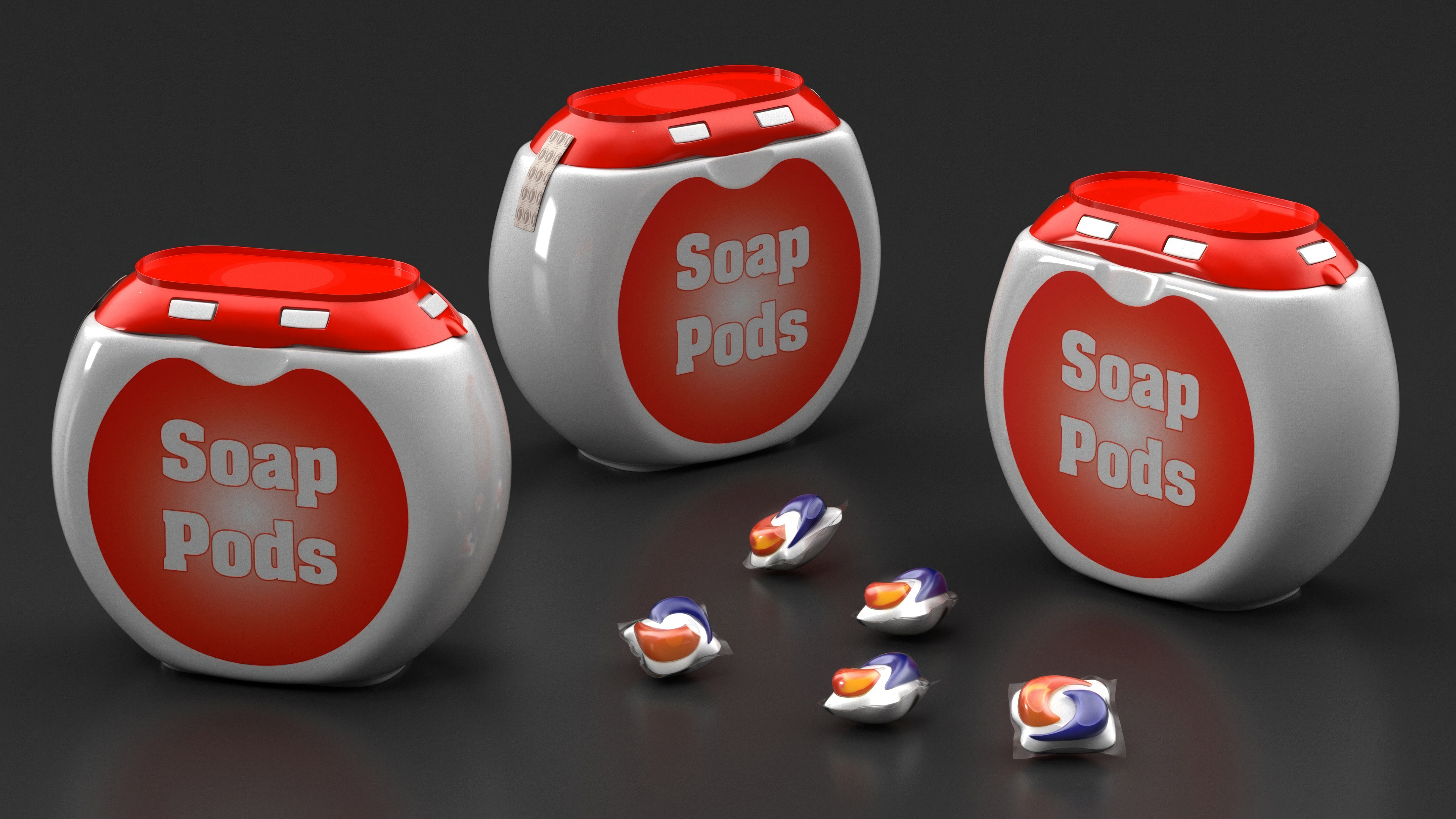 Detergent Soap Pods Pack 3D model
