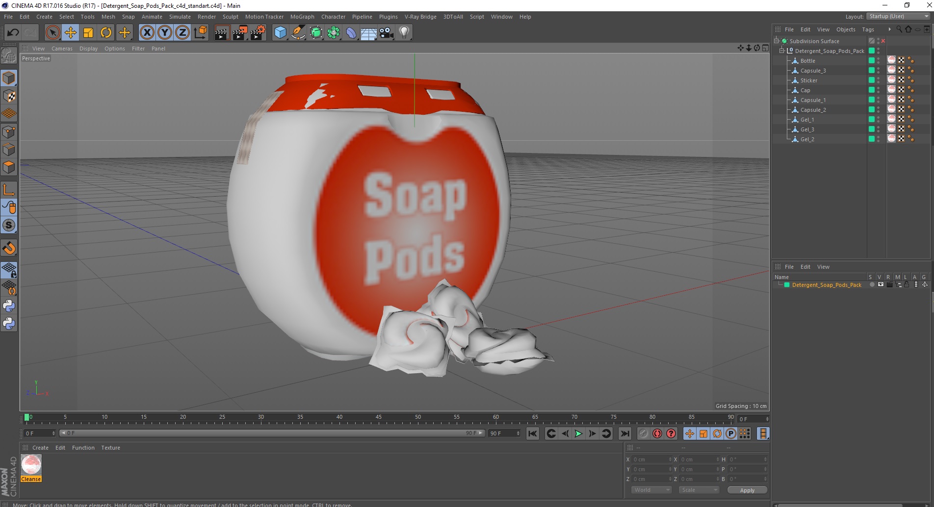 Detergent Soap Pods Pack 3D model