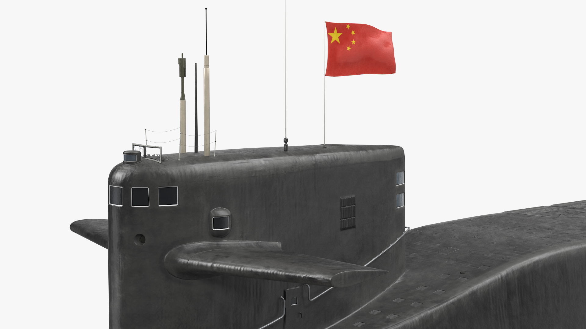 3D Jin Class Ballistic Missile Submarine Type 094 Rigged model