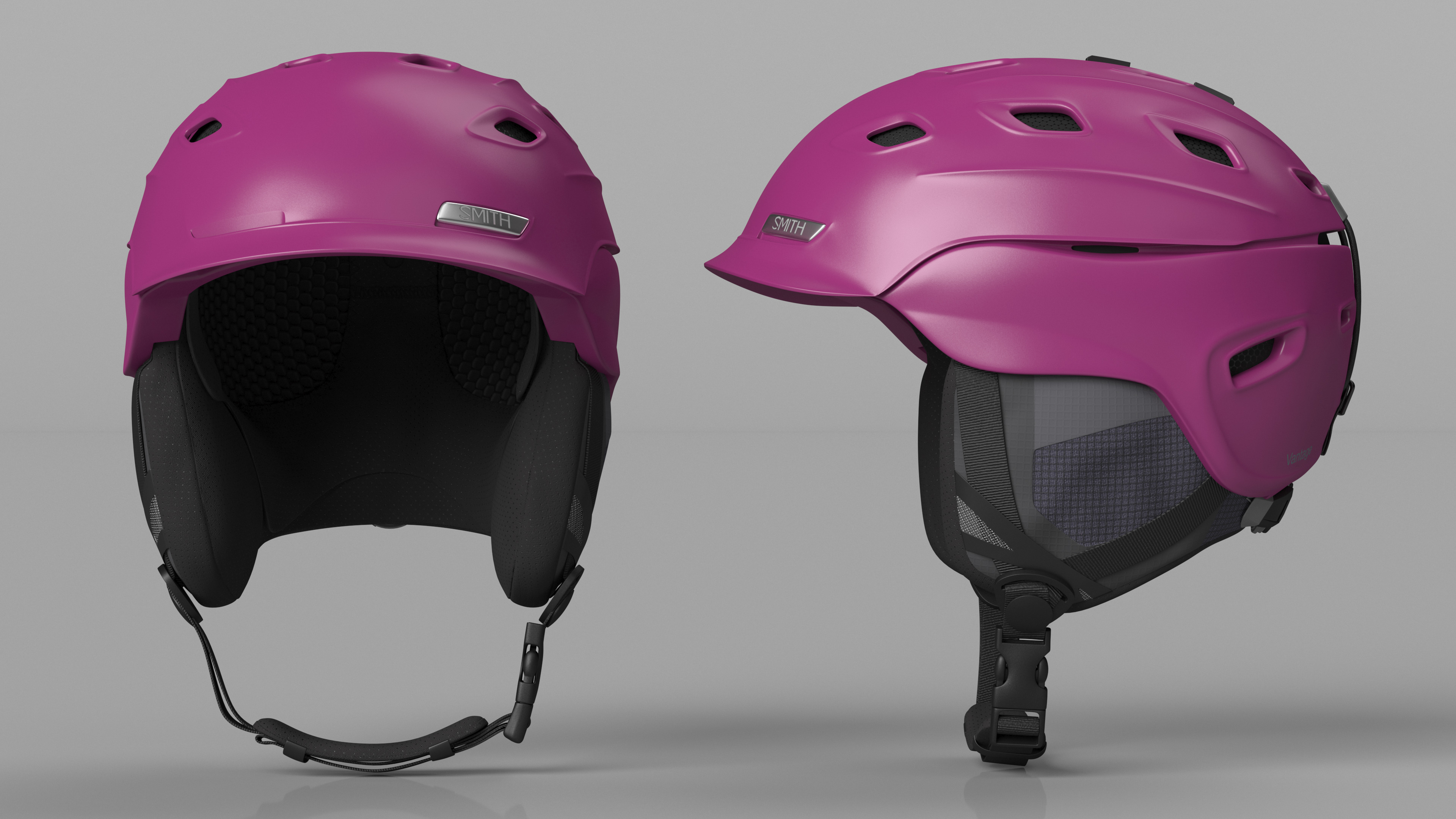 3D Smith Vantage Womens Snow Helmet Red