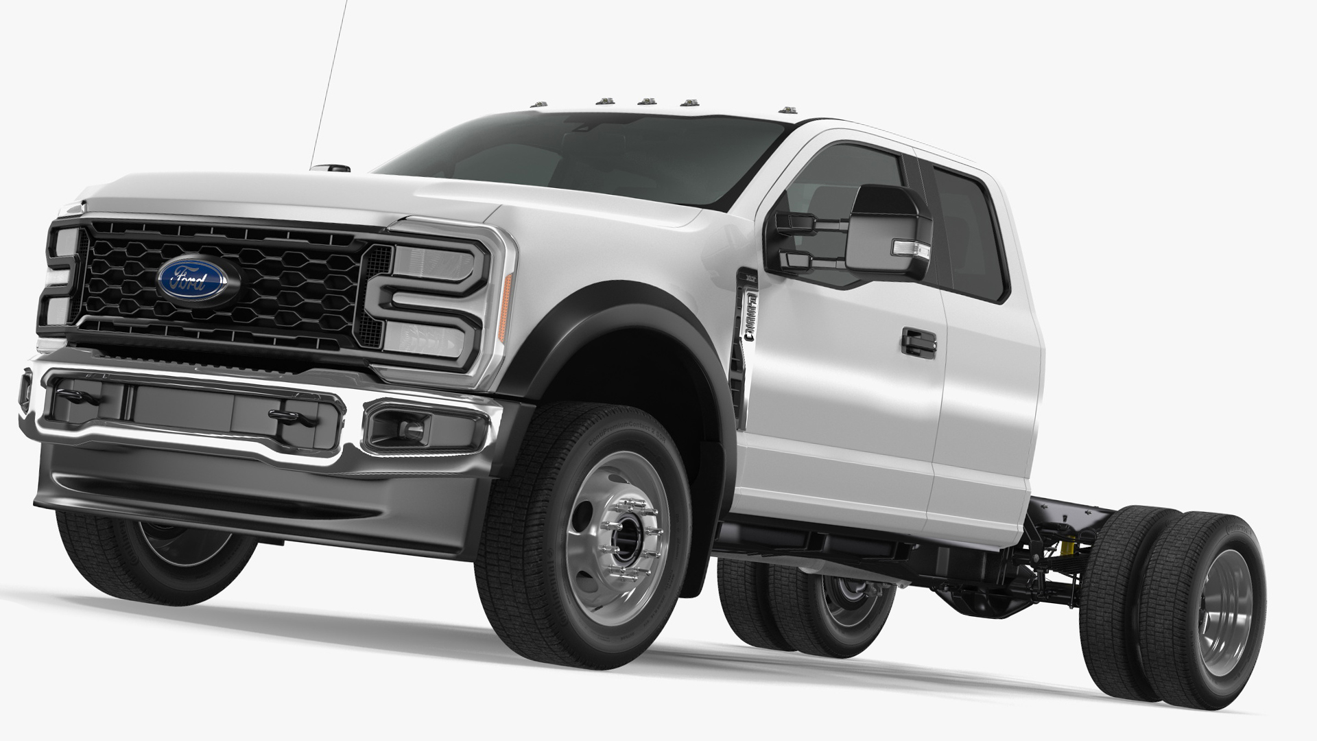 3D model Super Duty F550 2023 Ford Long Cab Rigged for Cinema 4D