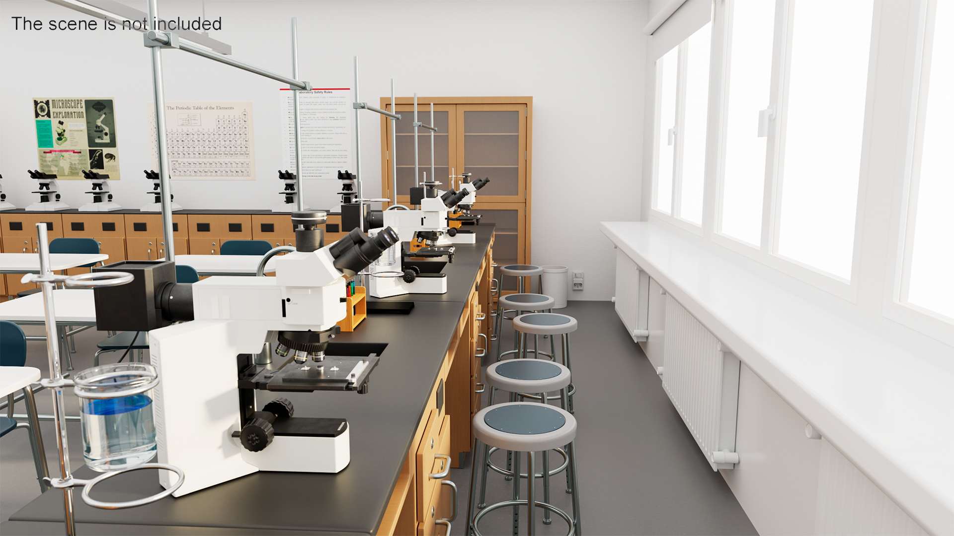 3D Laboratory Interior with Equipment and Furniture model