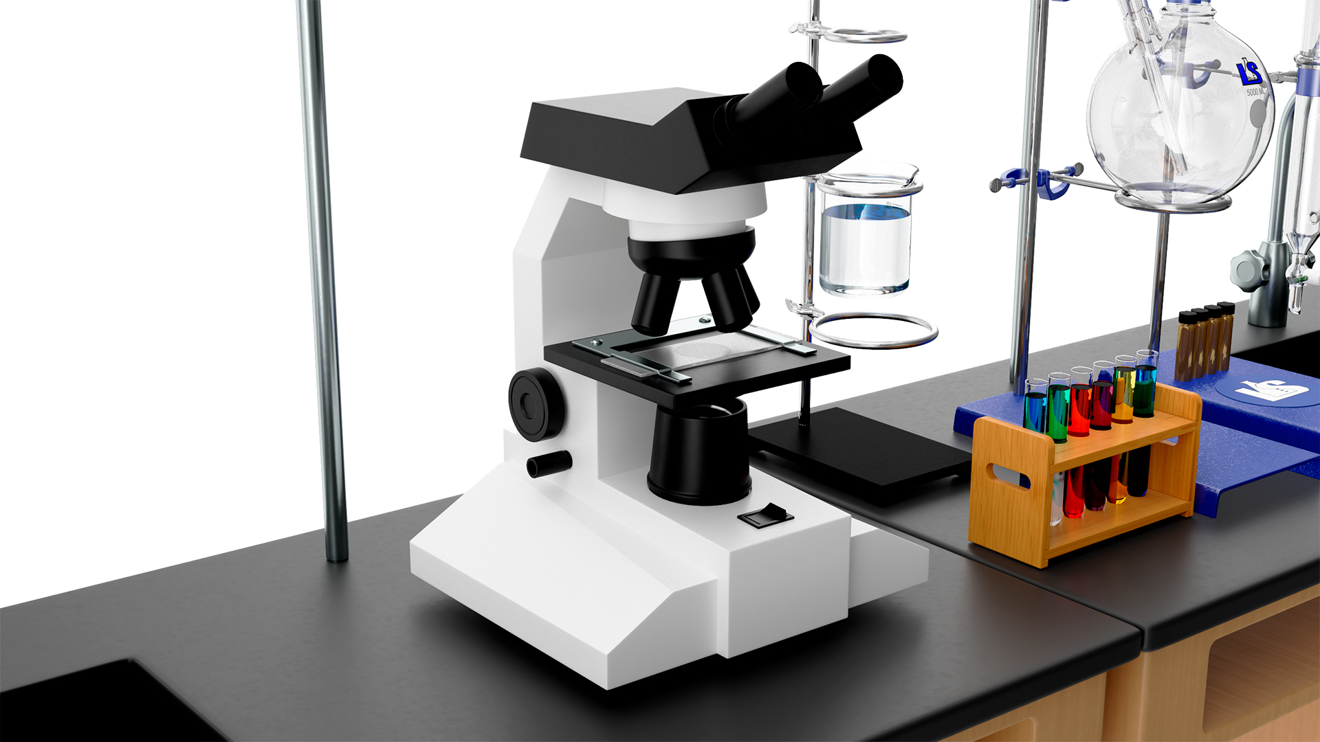3D Laboratory Interior with Equipment and Furniture model