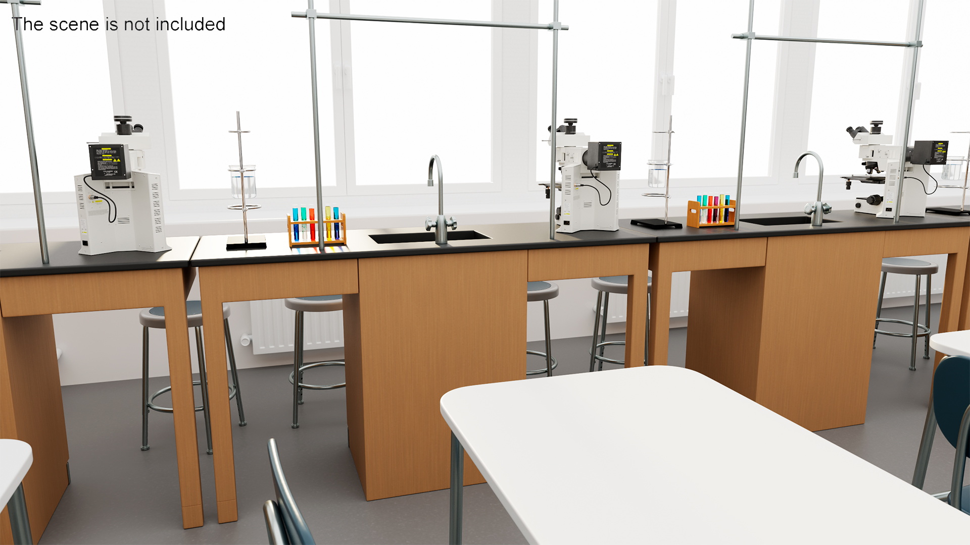 3D Laboratory Interior with Equipment and Furniture model