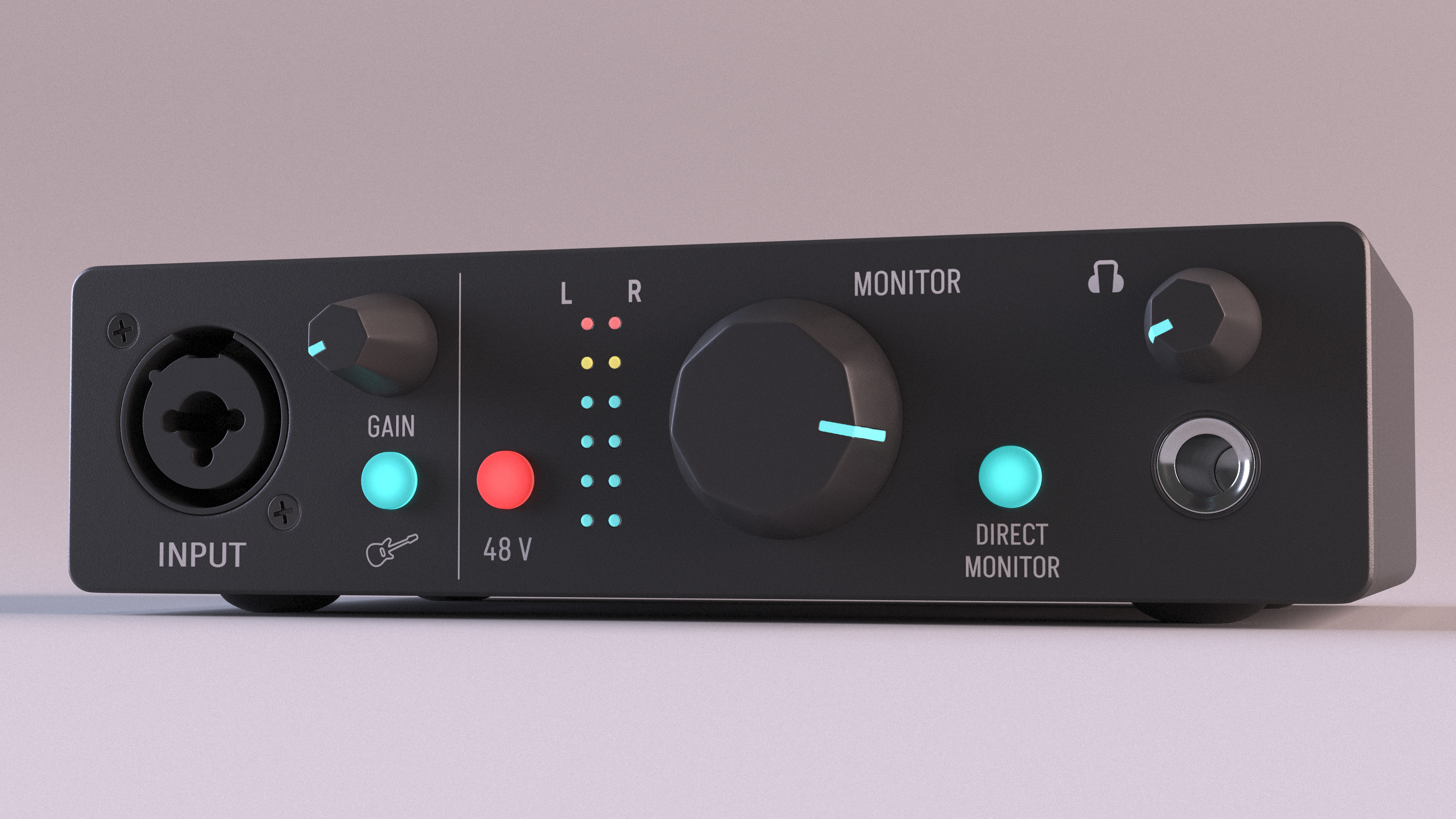 3D Portable USB Audio Interface model