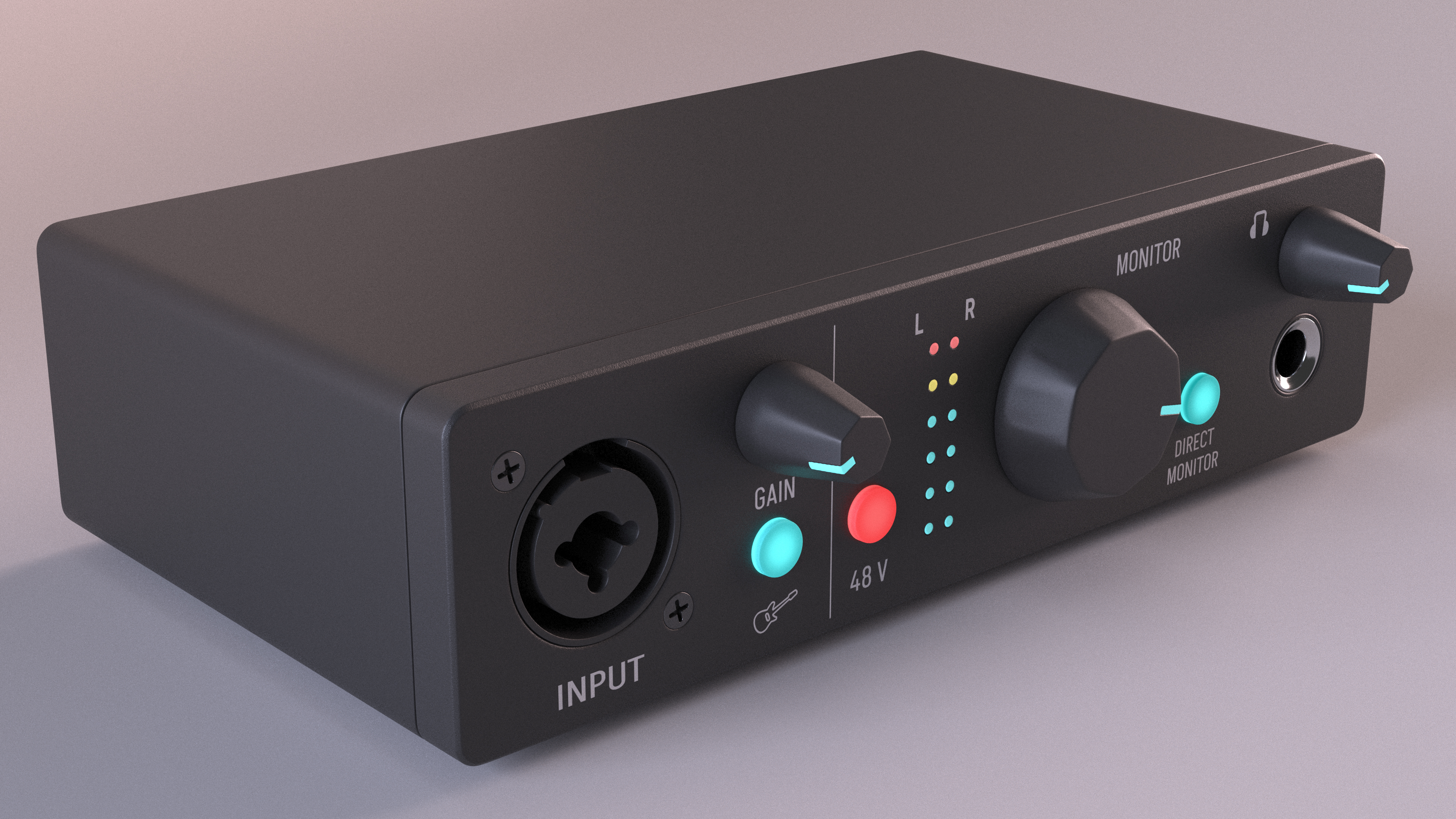 3D Portable USB Audio Interface model