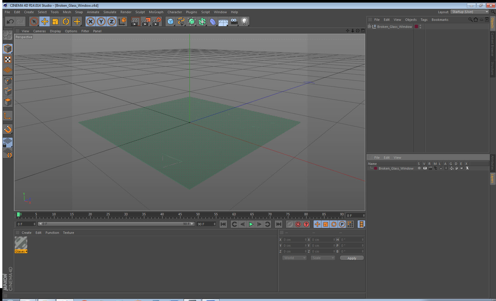 Broken Glass Window 3D model