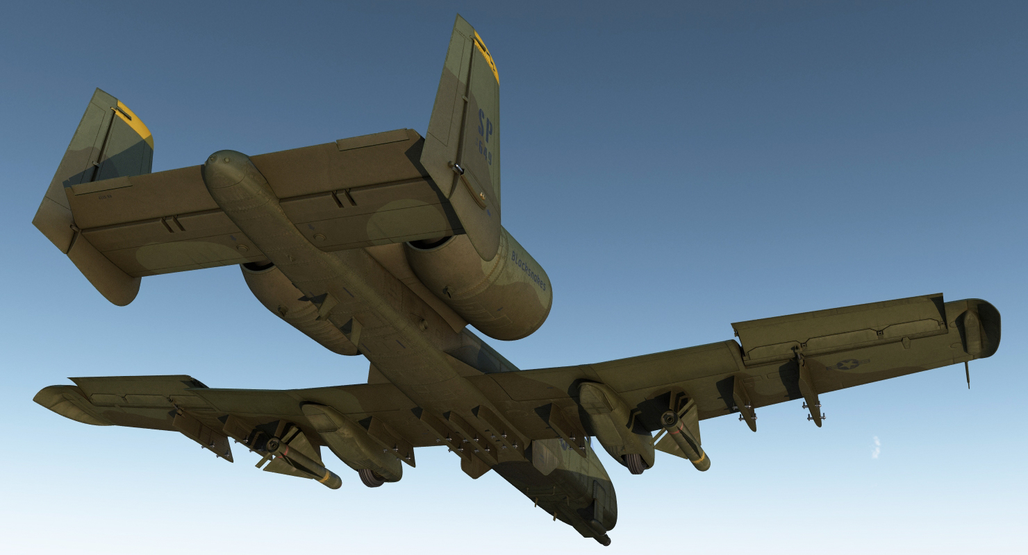 Fairchild Republic A 10 Thunderbolt II Green 3D model