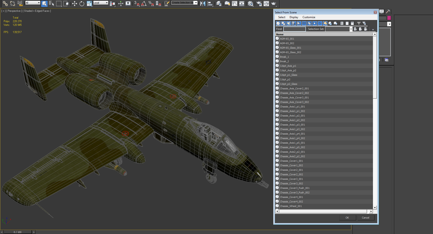 Fairchild Republic A 10 Thunderbolt II Green 3D model
