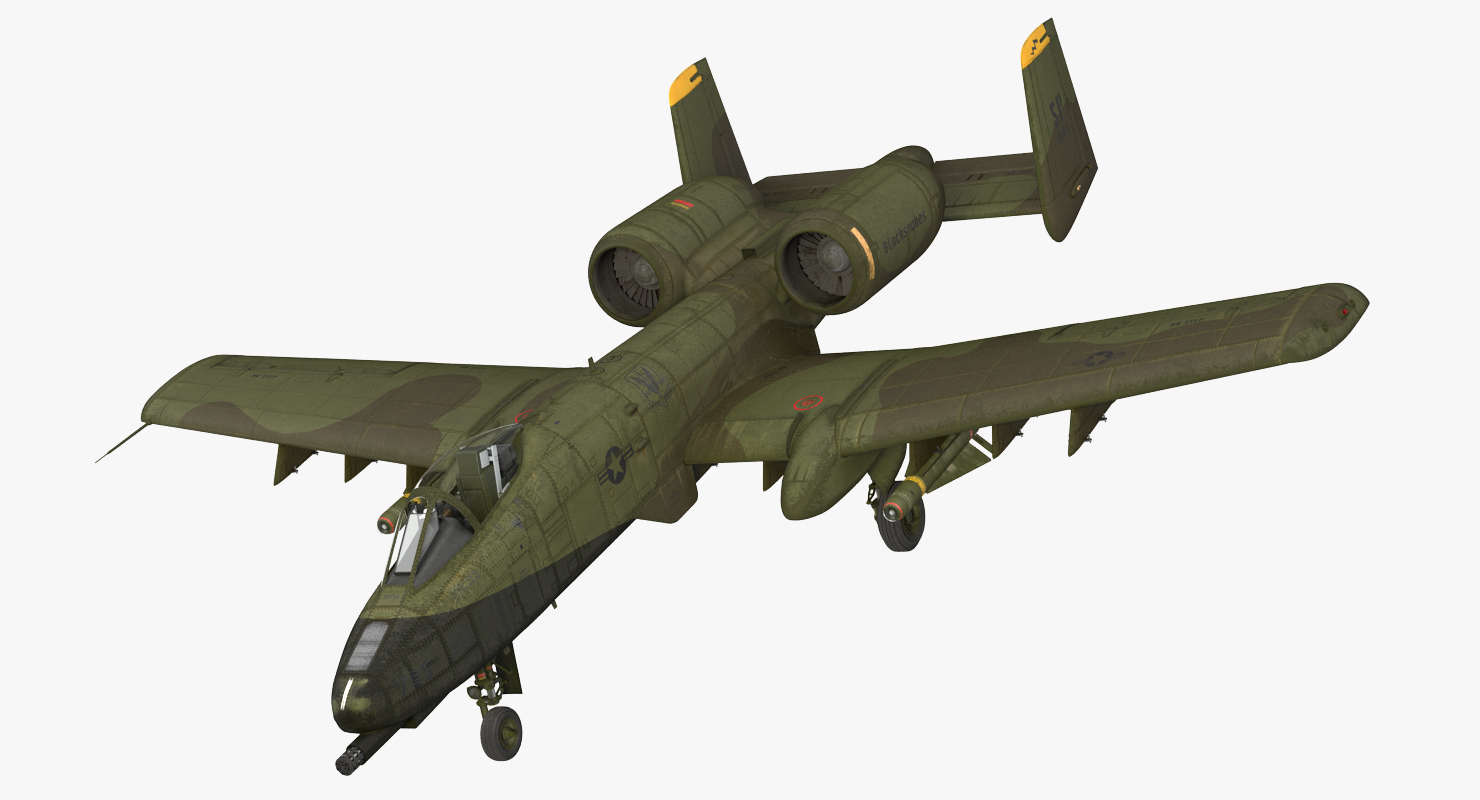 Fairchild Republic A 10 Thunderbolt II Green 3D model