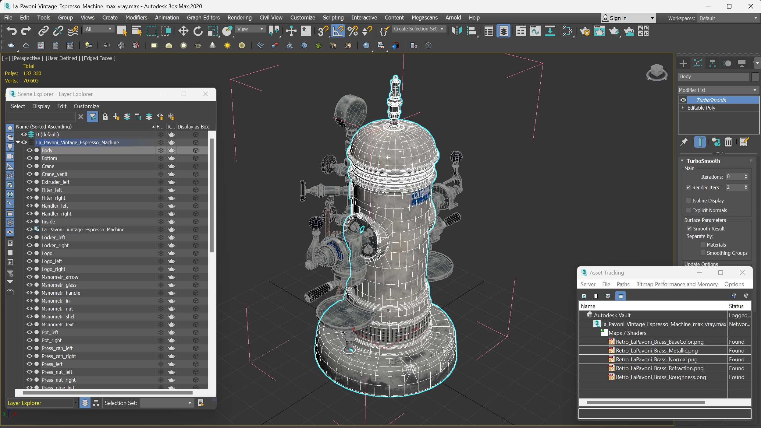 La Pavoni Vintage Espresso Machine 3D model