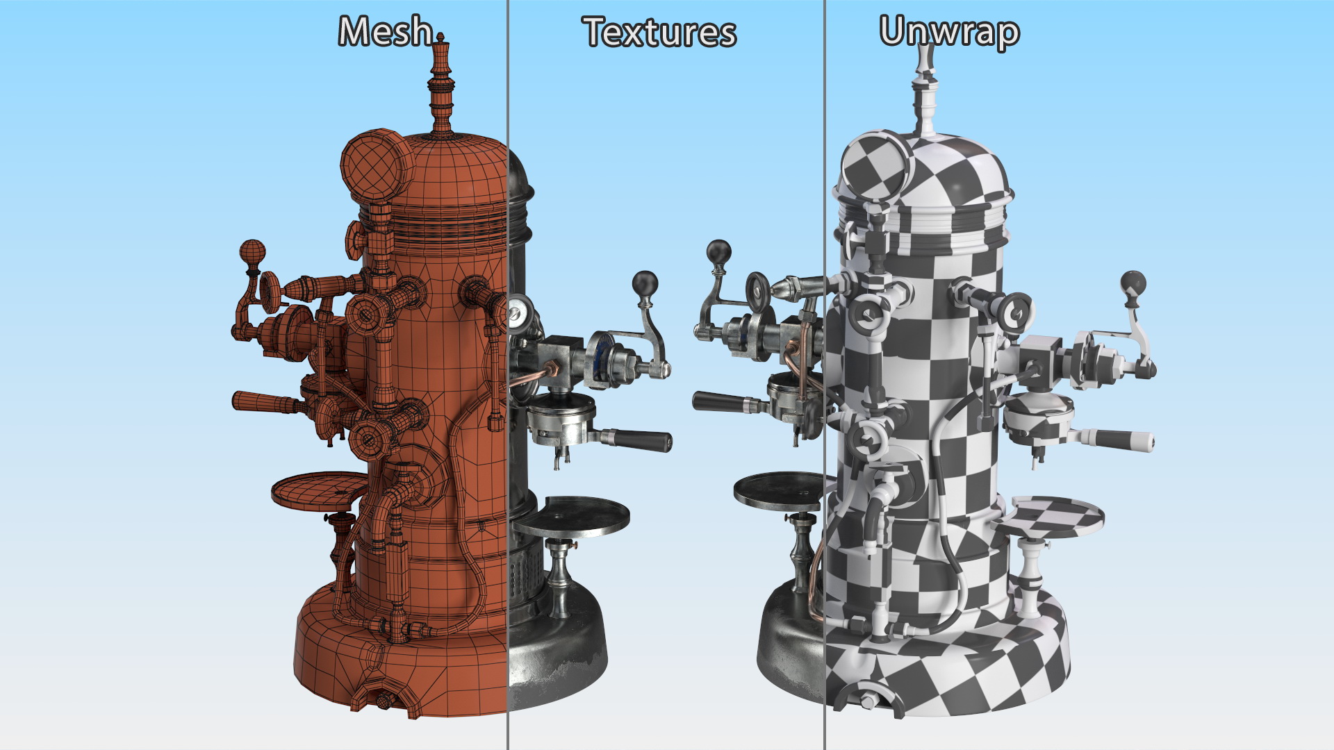 La Pavoni Vintage Espresso Machine 3D model