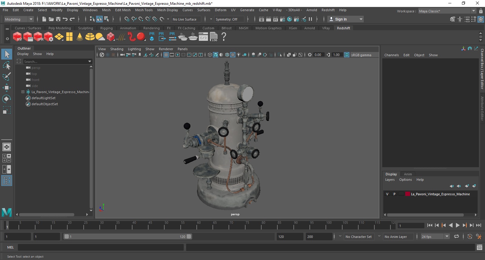La Pavoni Vintage Espresso Machine 3D model