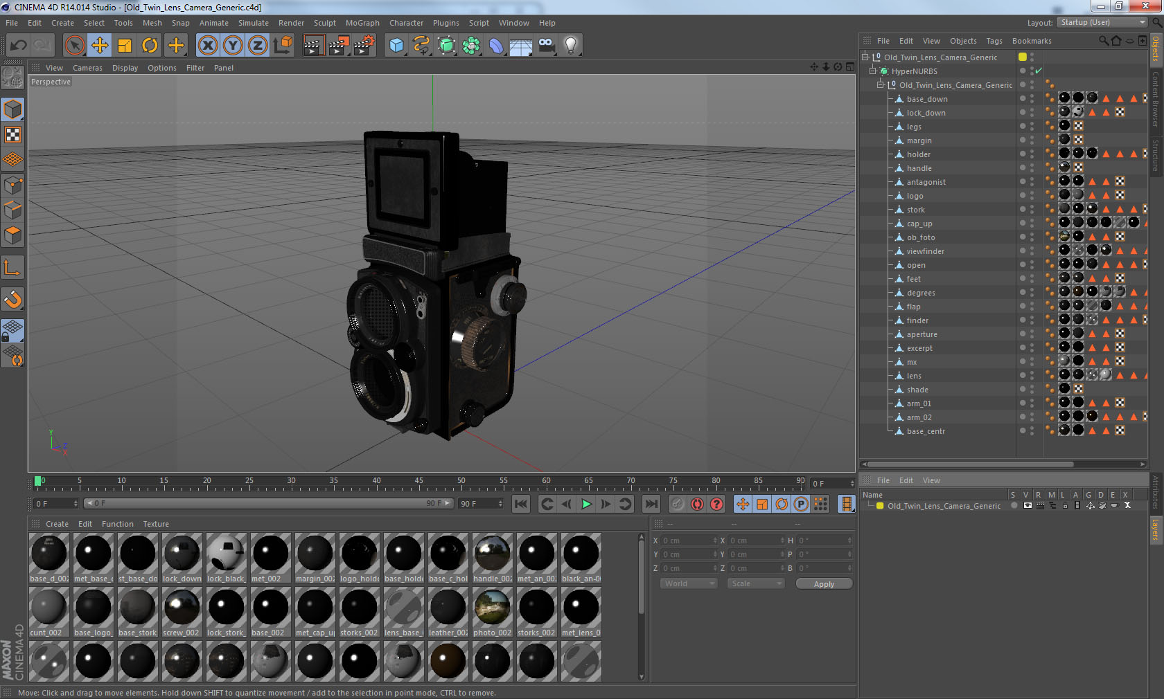 3D Old Twin Lens Camera Generic model