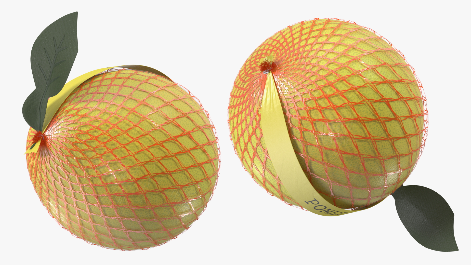 3D Package of Yellow Pomelo Fur model