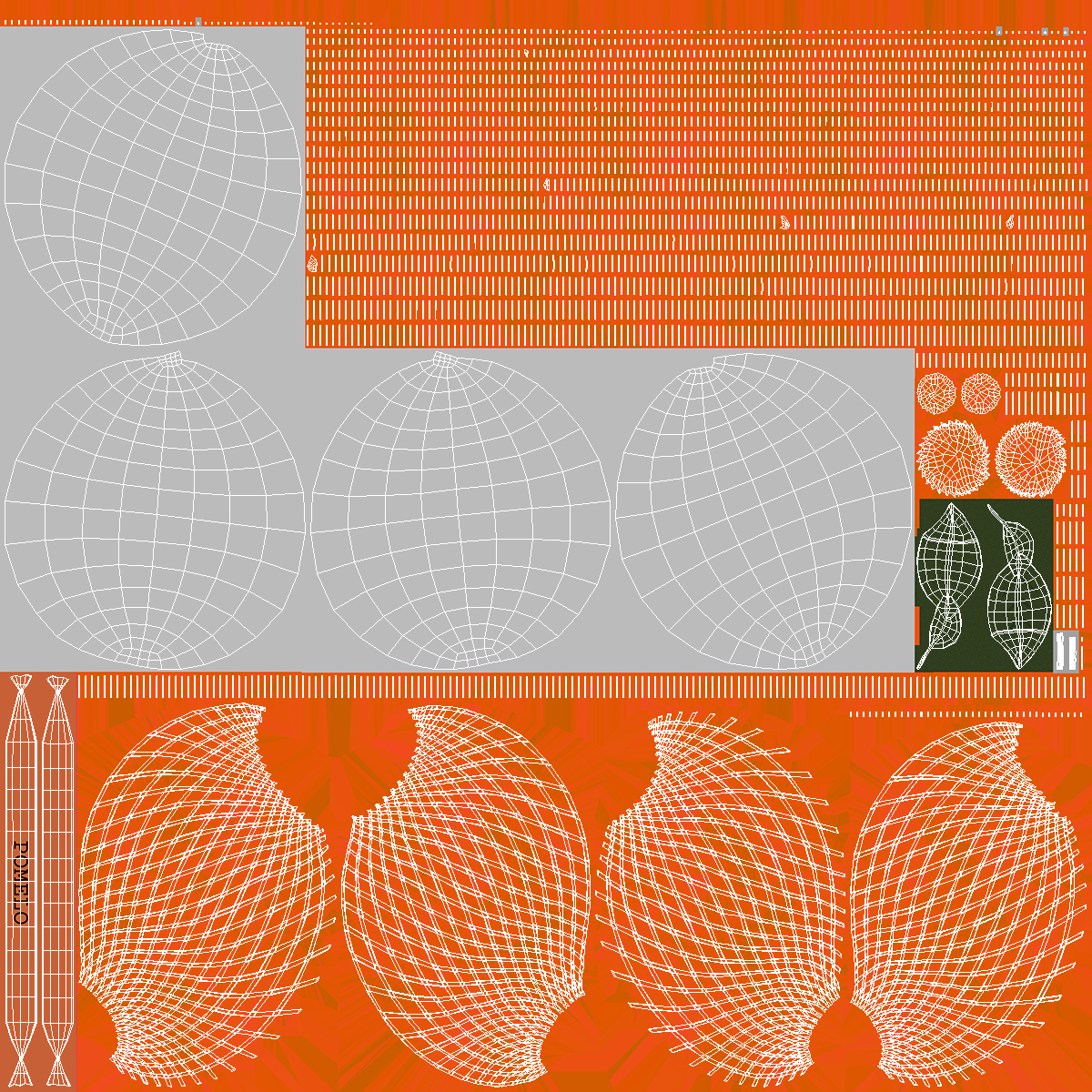 3D Package of Yellow Pomelo Fur model
