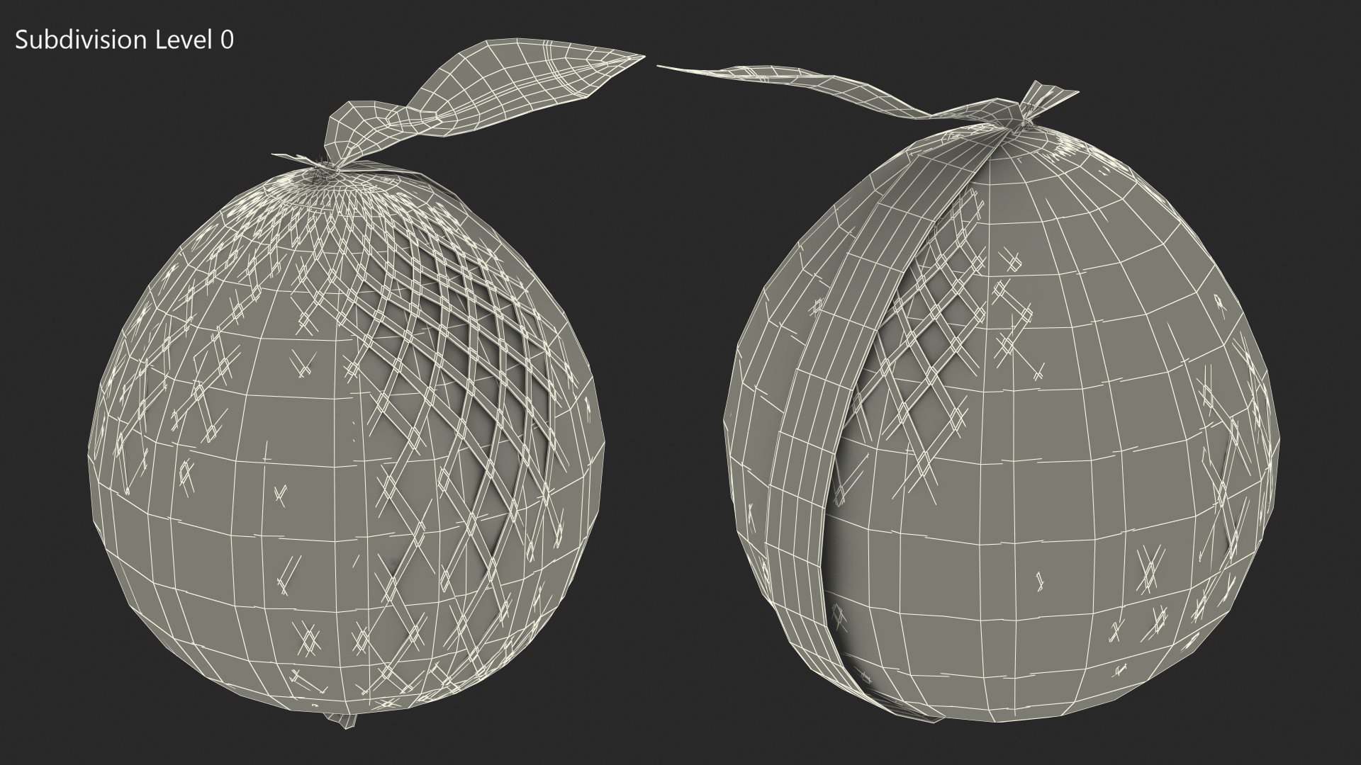 3D Package of Yellow Pomelo Fur model