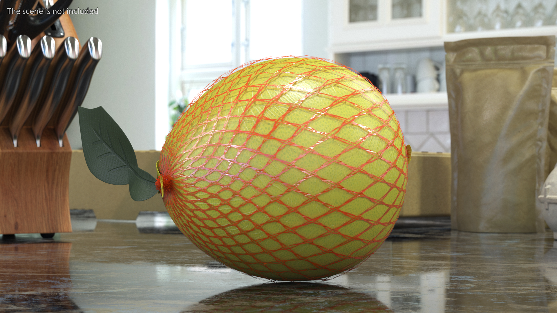 3D Package of Yellow Pomelo Fur model