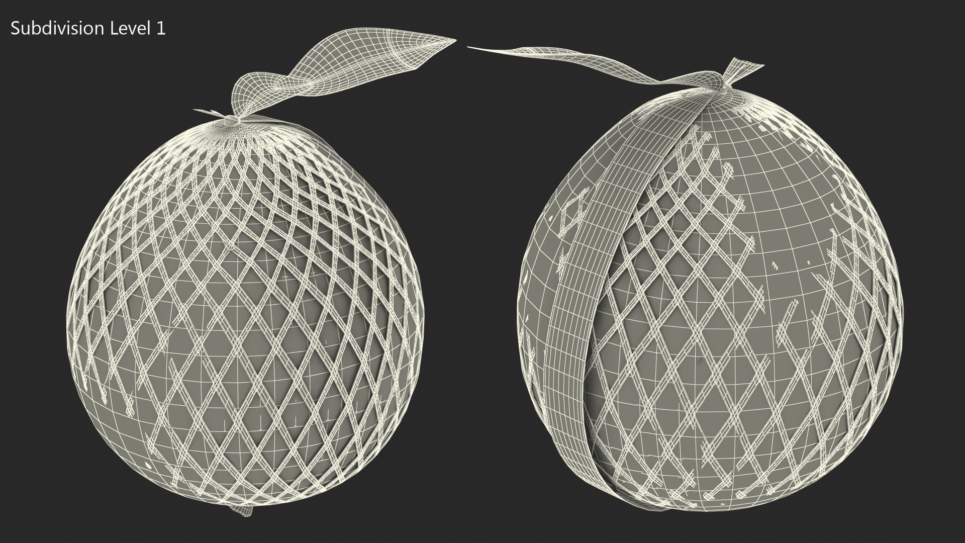 3D Package of Yellow Pomelo Fur model