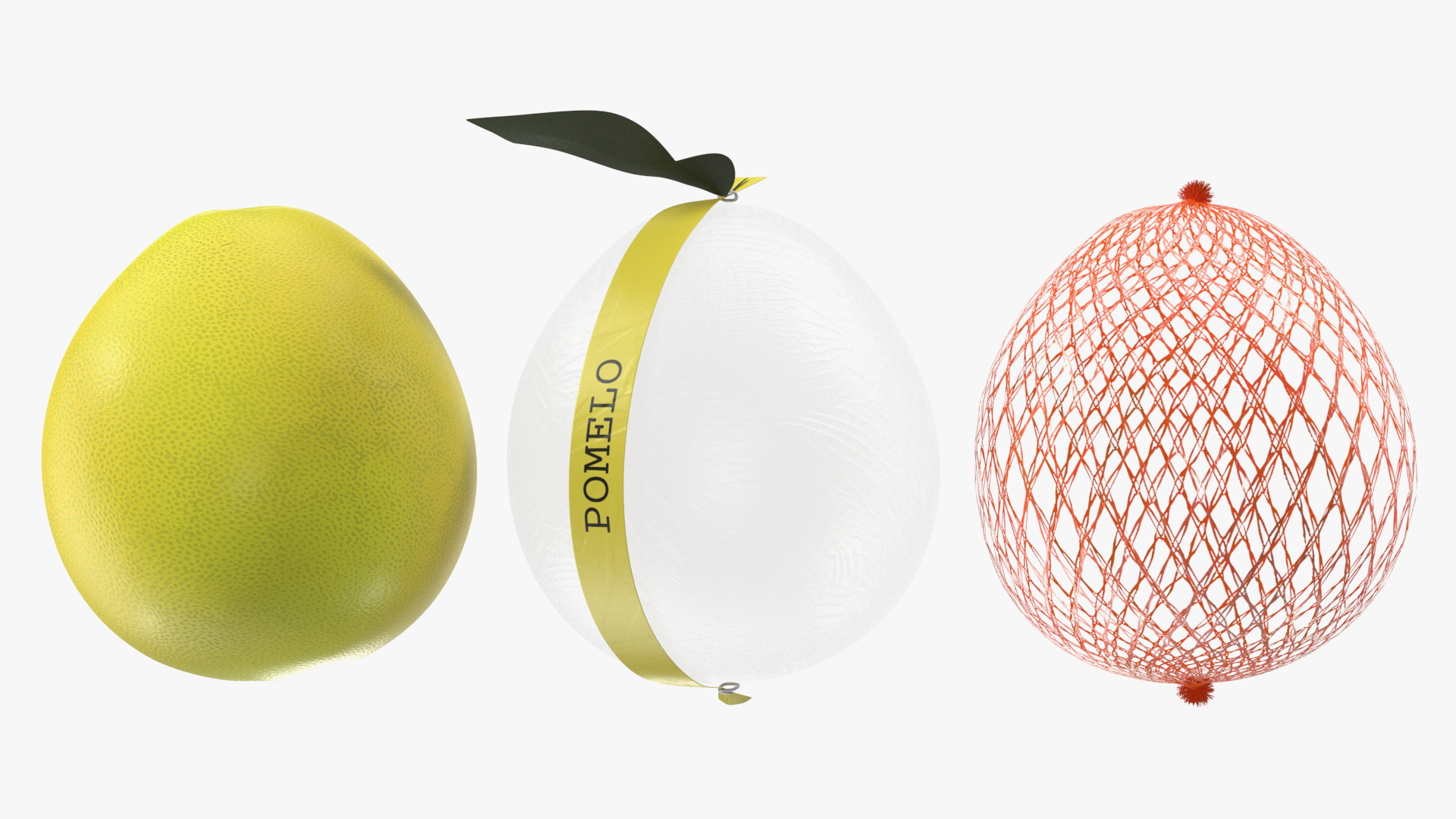 3D Package of Yellow Pomelo Fur model