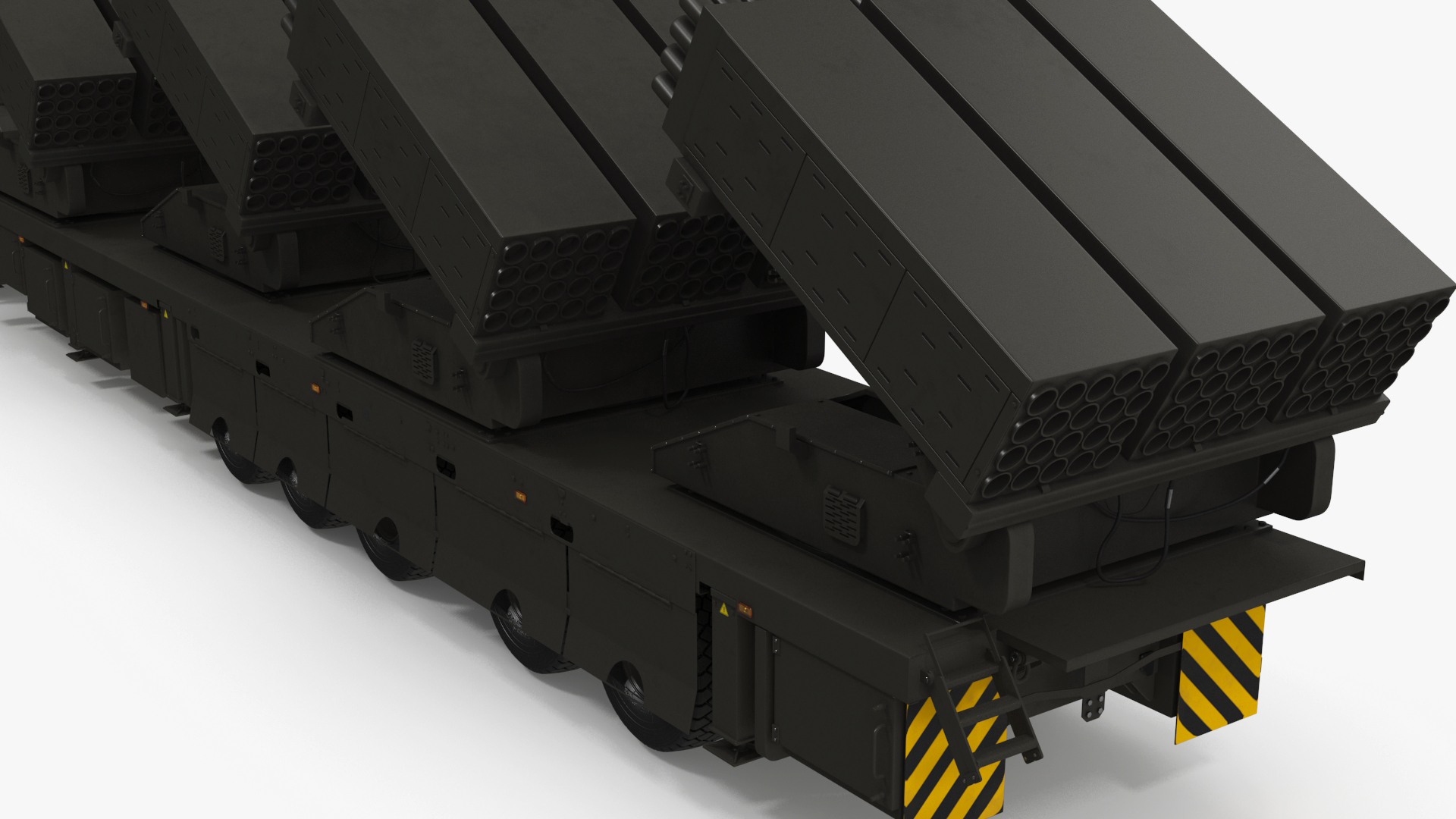 Oshkosh Transporter with Jobaria Rocket Launch System Green 3D model