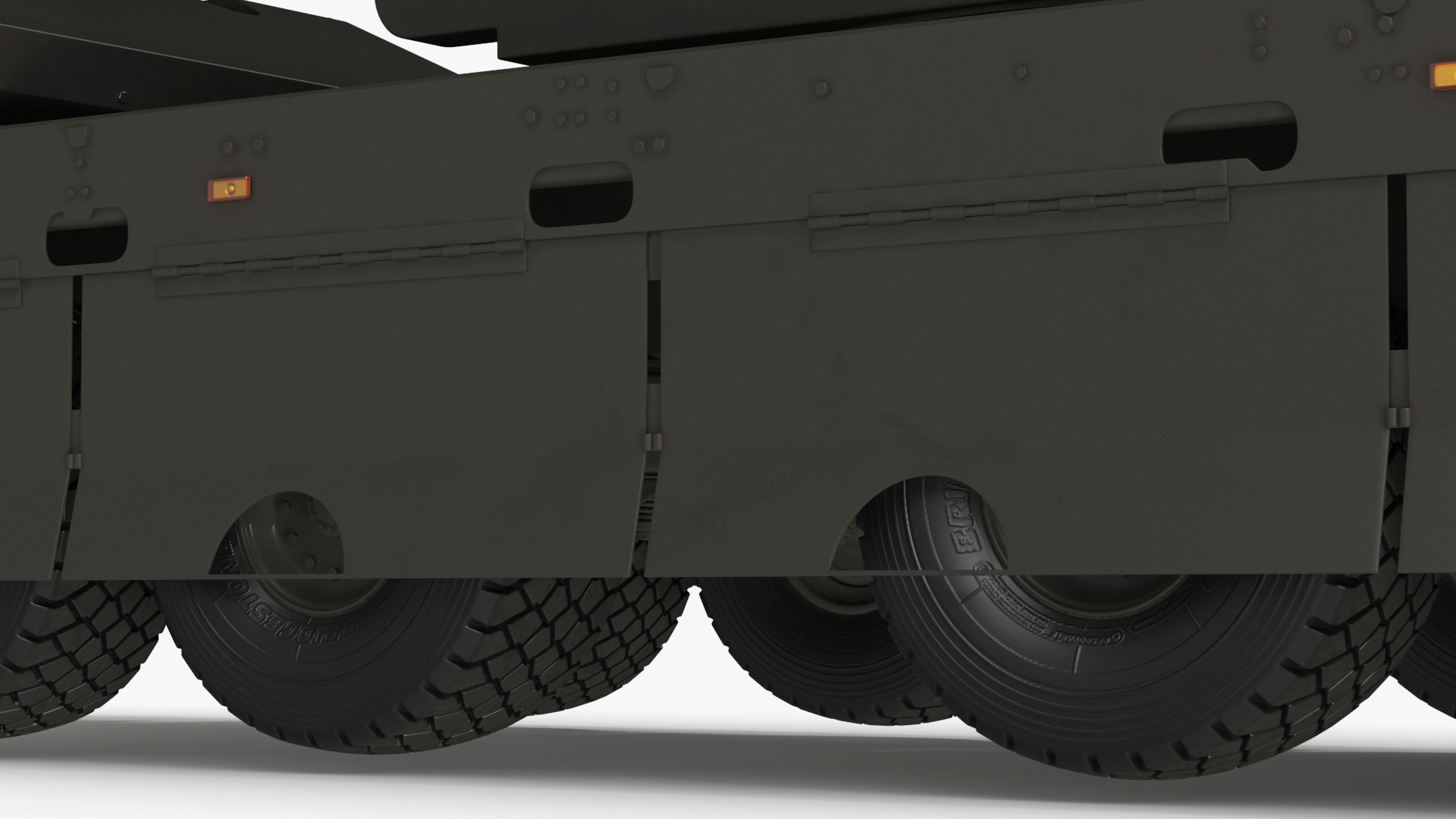 Oshkosh Transporter with Jobaria Rocket Launch System Green 3D model