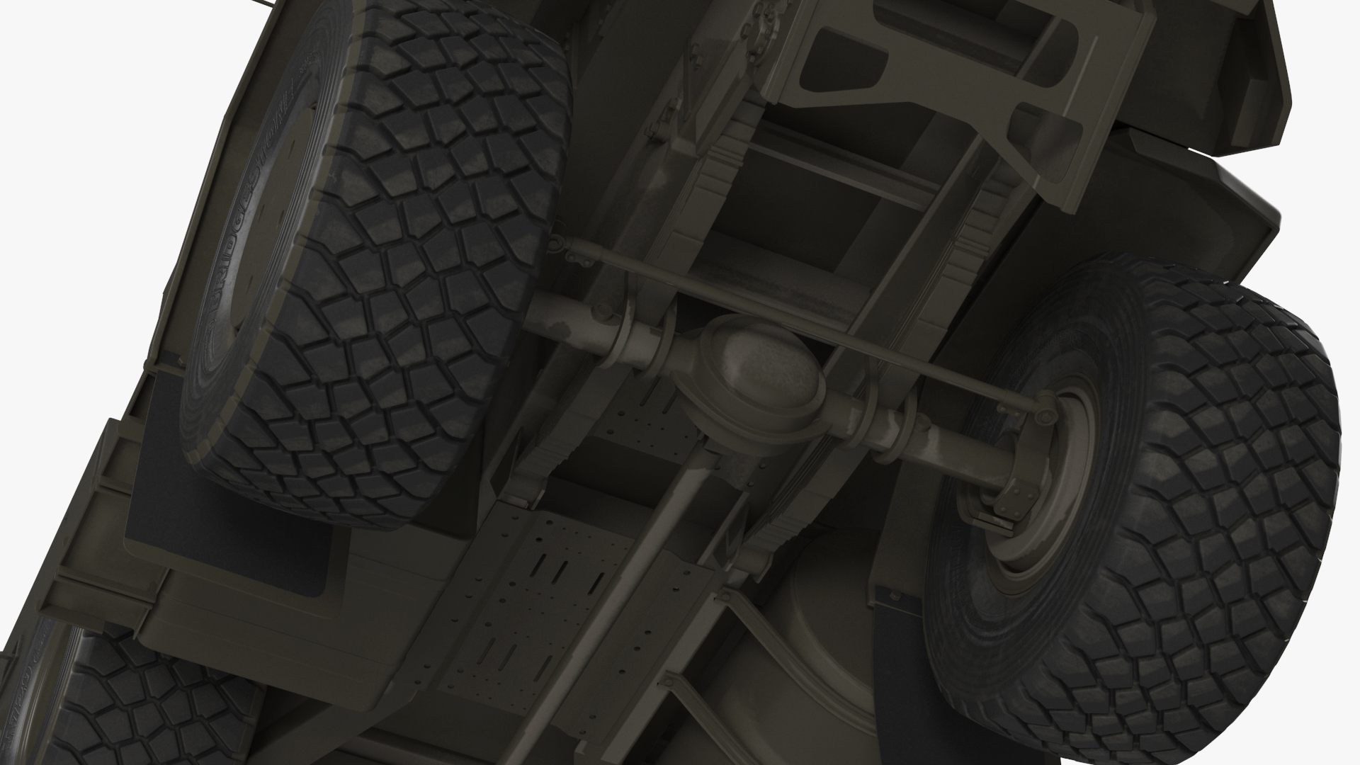 Oshkosh Transporter with Jobaria Rocket Launch System Green 3D model