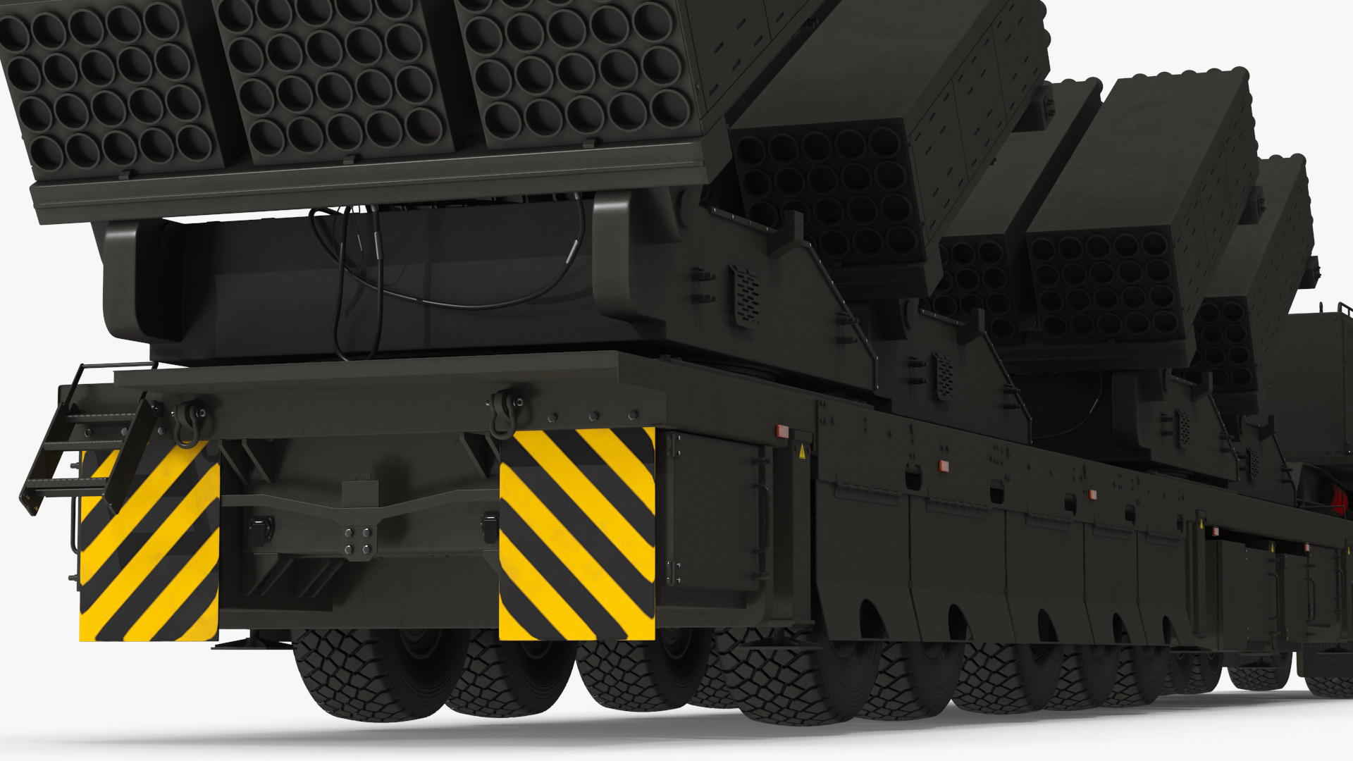 Oshkosh Transporter with Jobaria Rocket Launch System Green 3D model