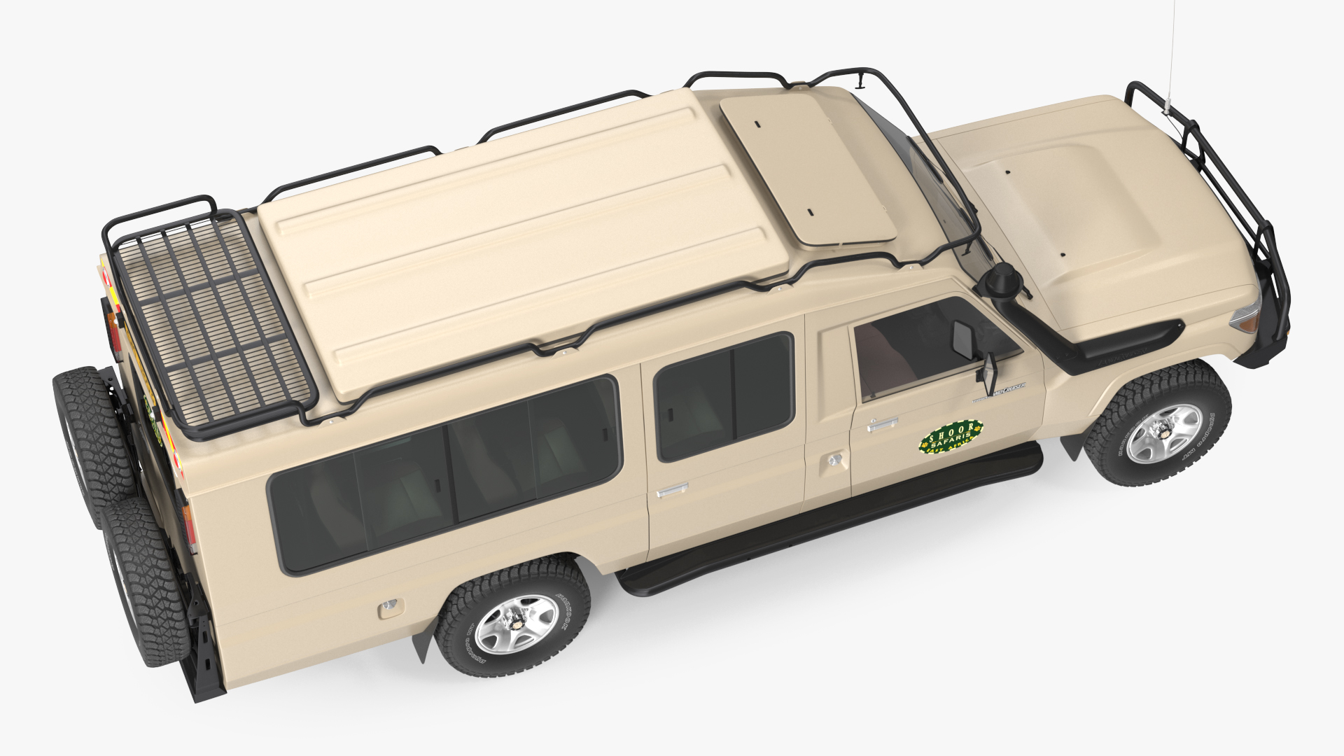 3D Toyota Land Cruiser Safari Beige Clean model