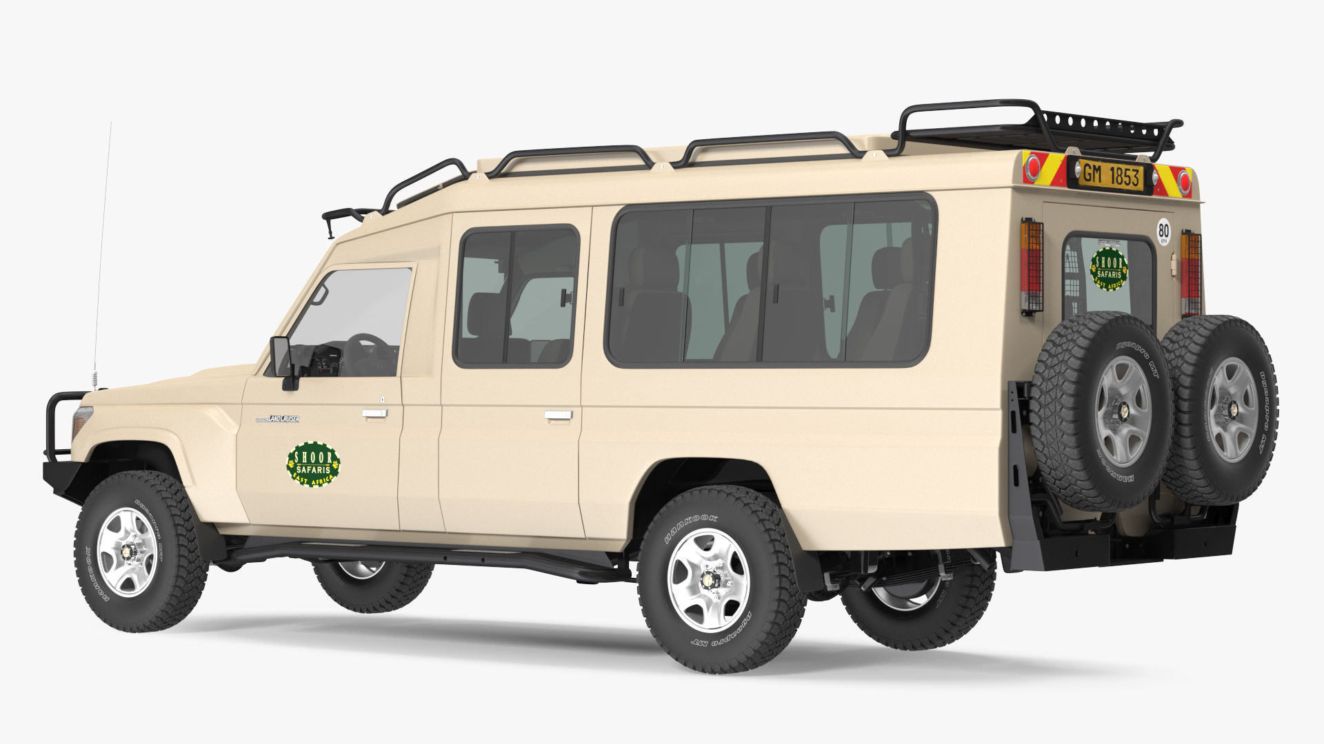 3D Toyota Land Cruiser Safari Beige Clean model