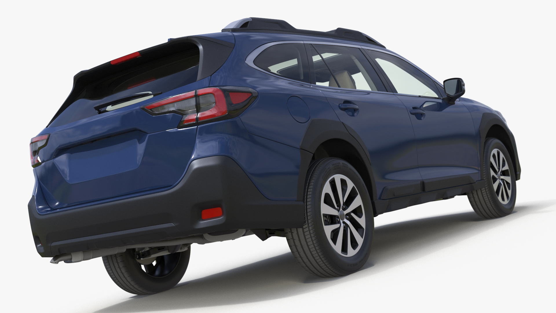City Crossover SUV Blue Simplified 3D model