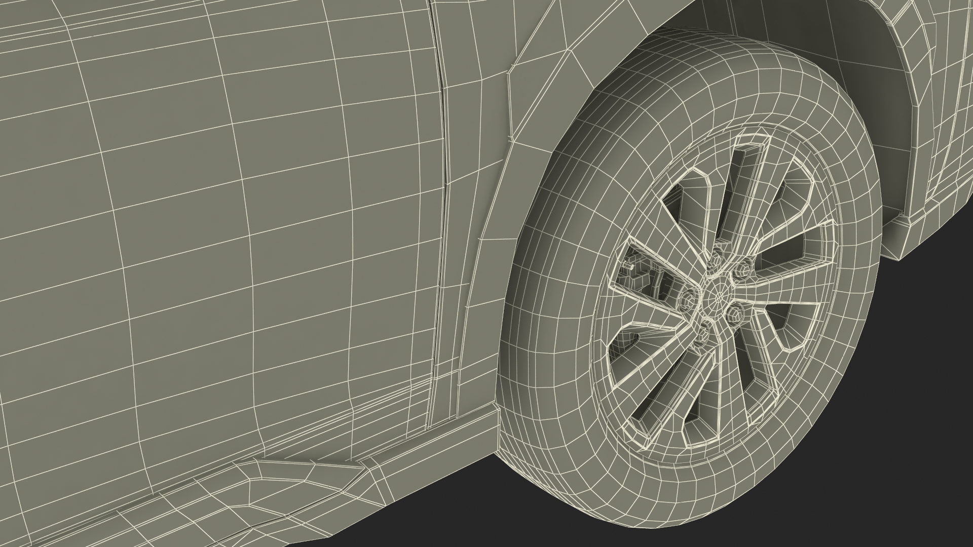 City Crossover SUV Blue Simplified 3D model
