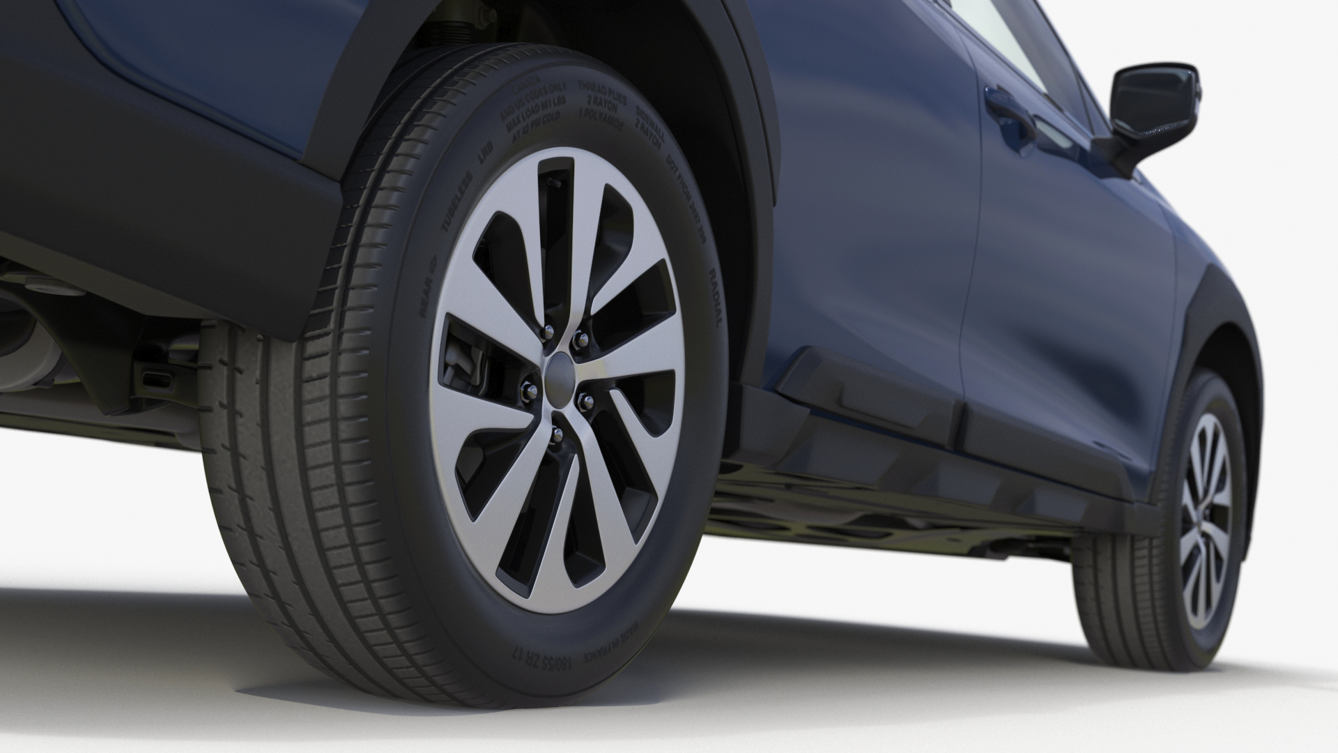 City Crossover SUV Blue Simplified 3D model