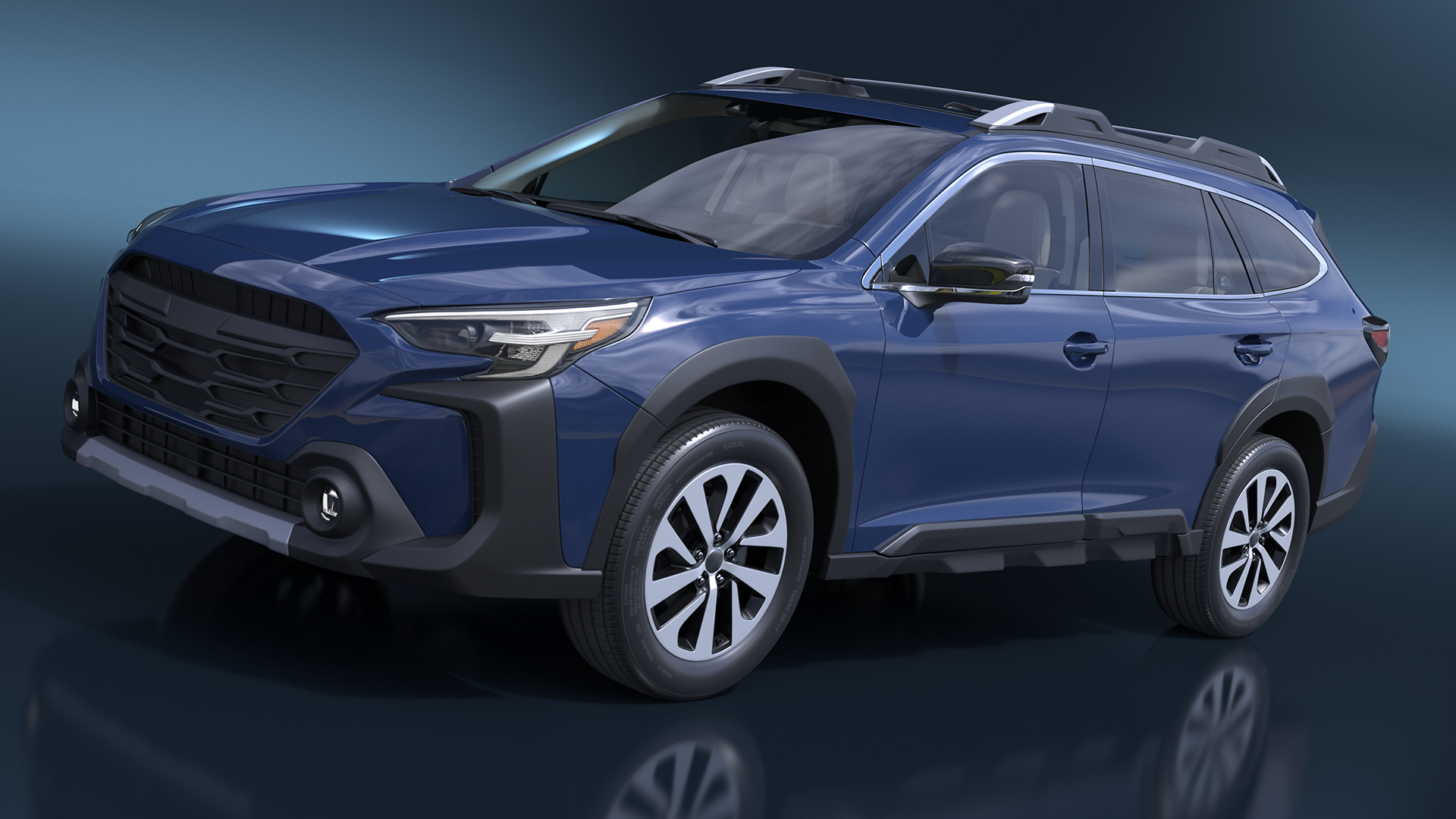 City Crossover SUV Blue Simplified 3D model