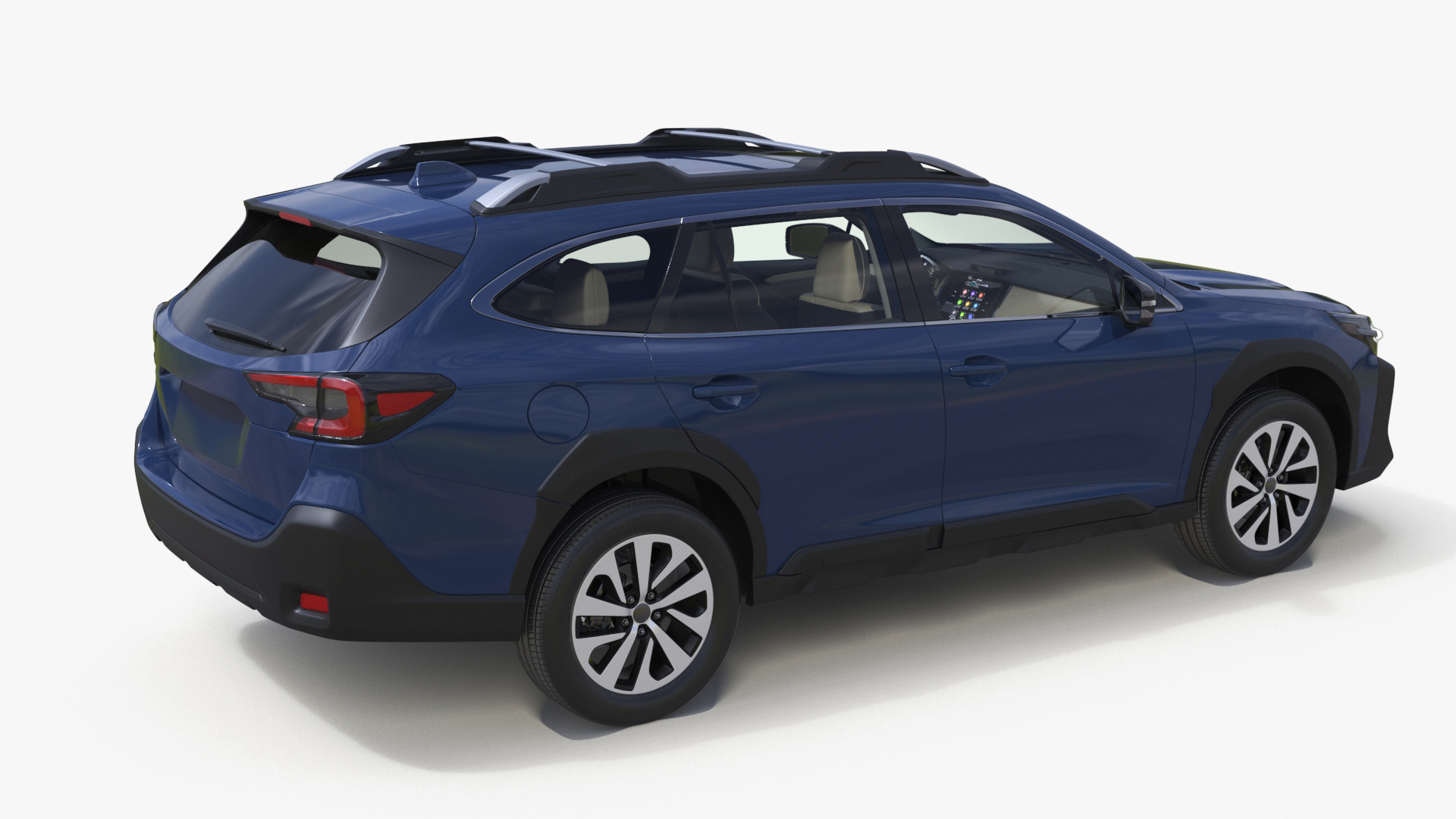 City Crossover SUV Blue Simplified 3D model