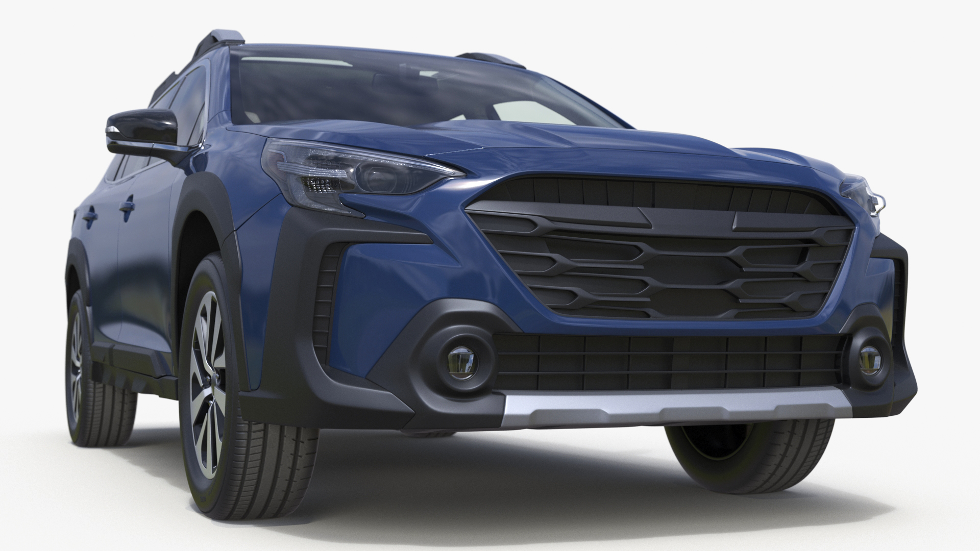 City Crossover SUV Blue Simplified 3D model