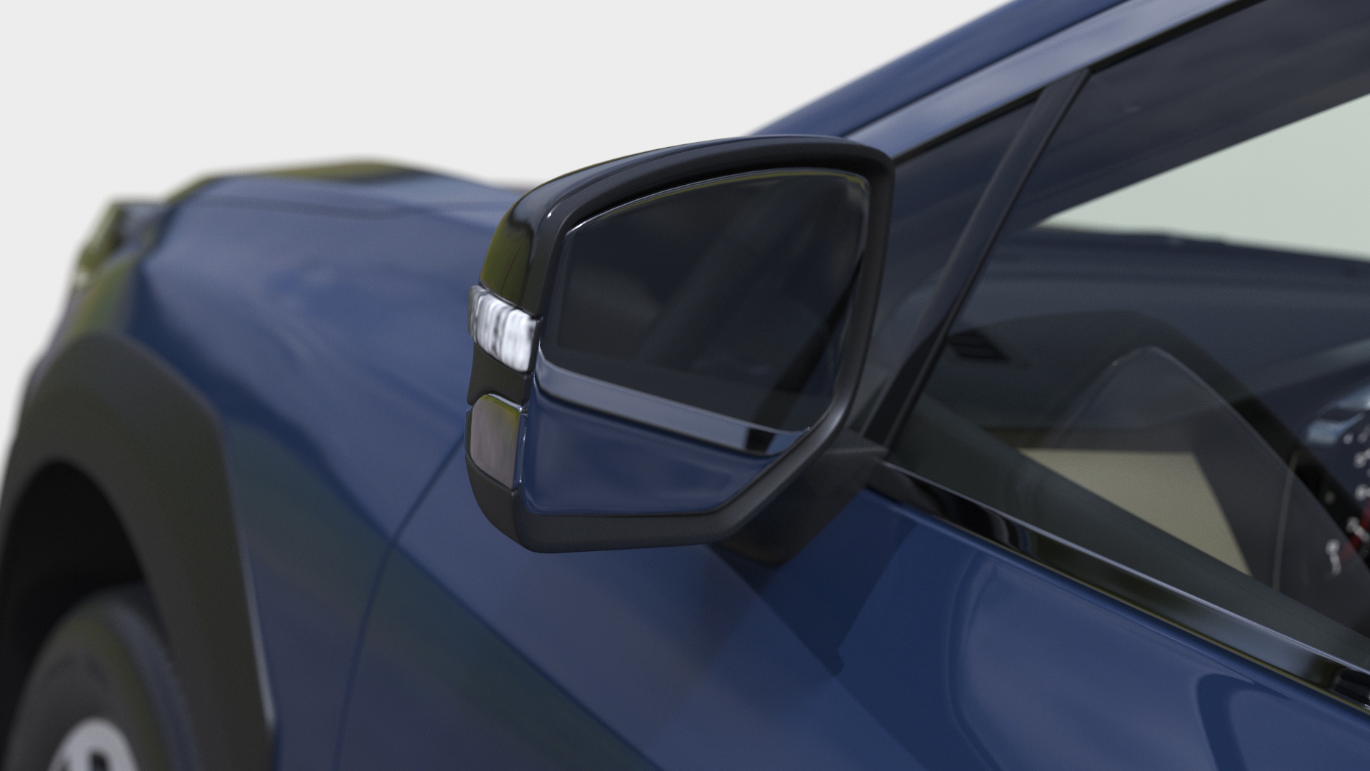 City Crossover SUV Blue Simplified 3D model