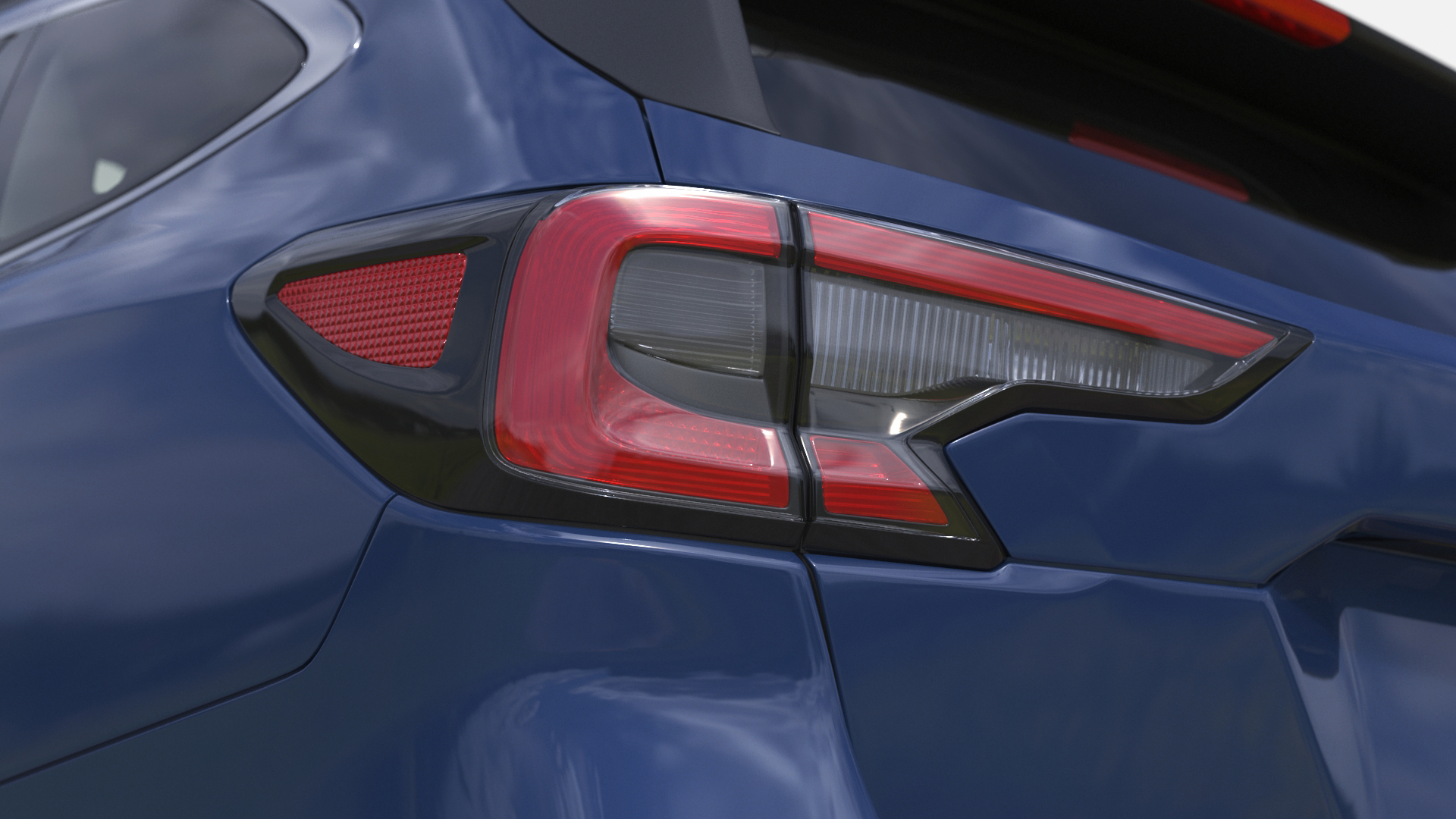 City Crossover SUV Blue Simplified 3D model