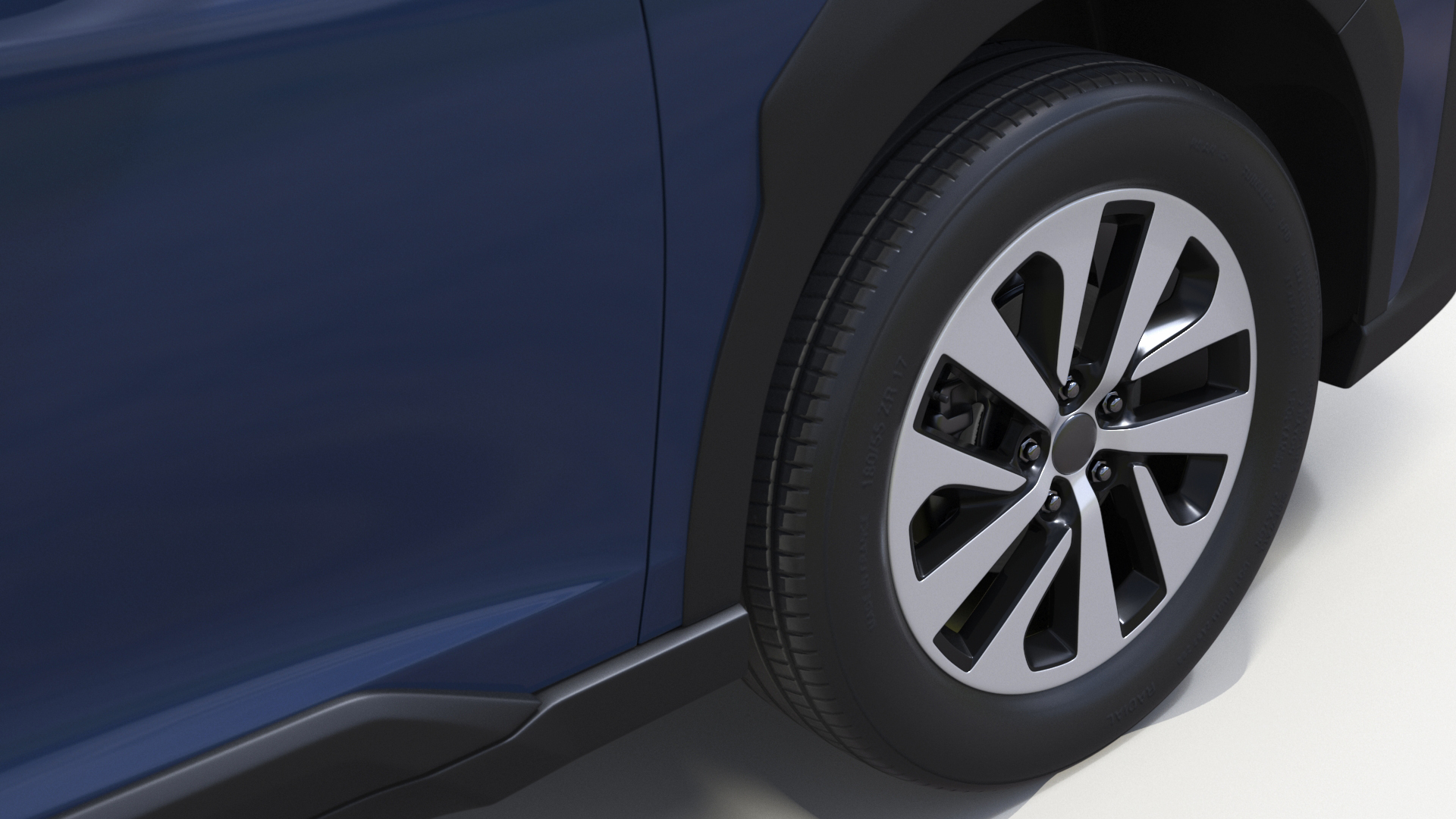 City Crossover SUV Blue Simplified 3D model