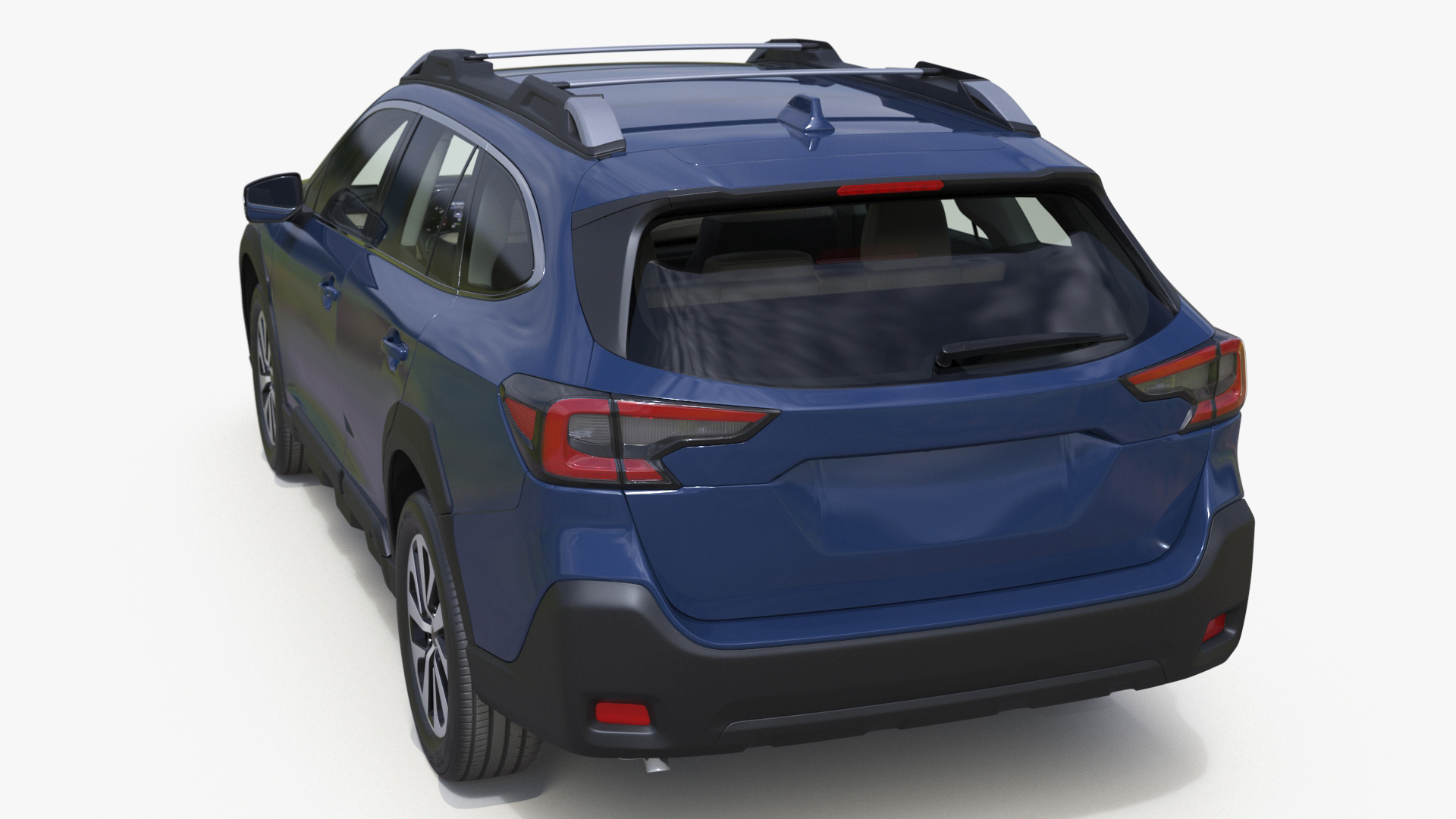 City Crossover SUV Blue Simplified 3D model