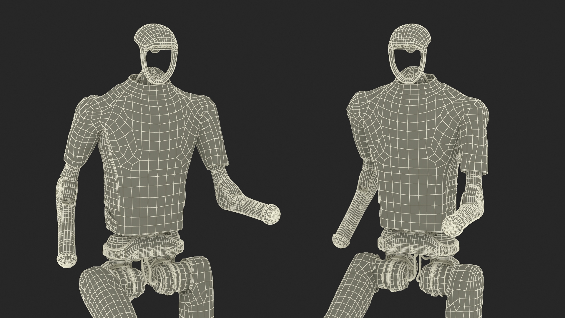 3D Unitree H1 Humanoid Robot in Walking Pose