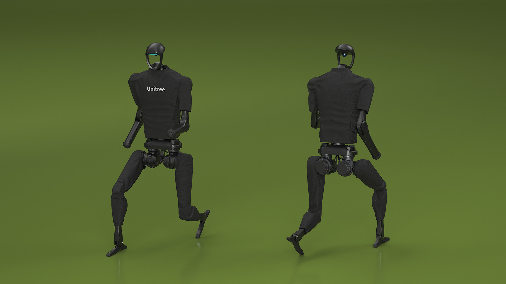 3D Unitree H1 Humanoid Robot in Walking Pose