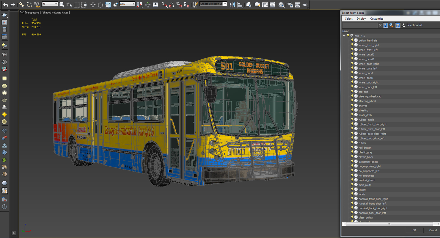 3D Bus Nabi Model 416 NYC Airport Express model