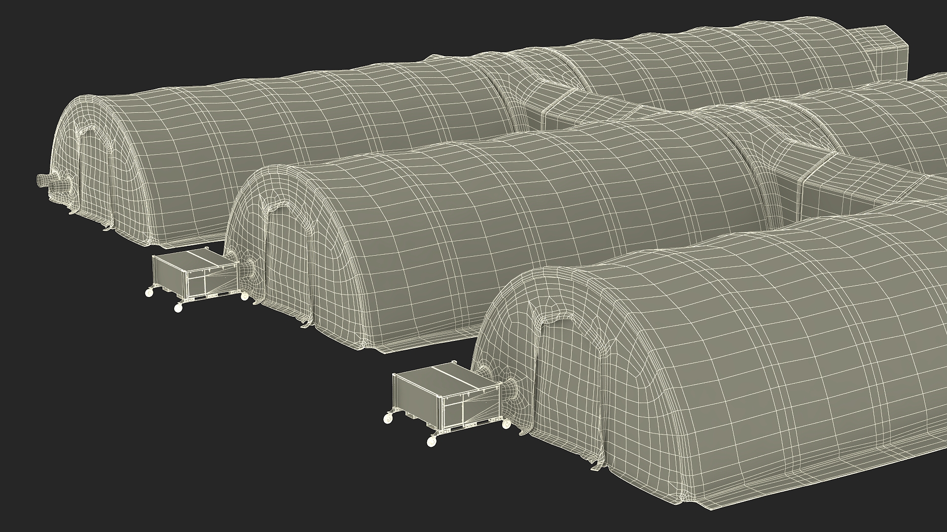 3D model Negative Pressure Isolation Hospital Shelters