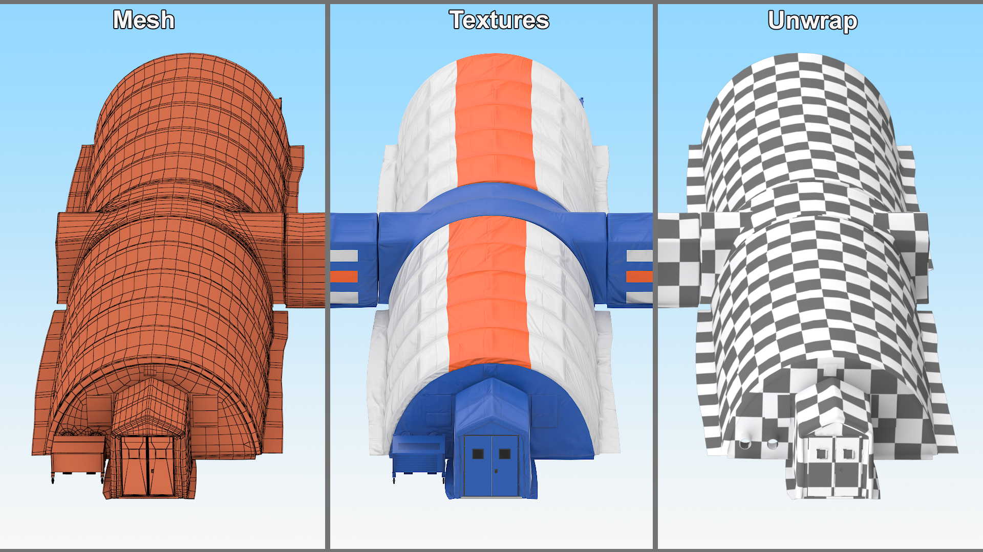 3D model Negative Pressure Isolation Hospital Shelters