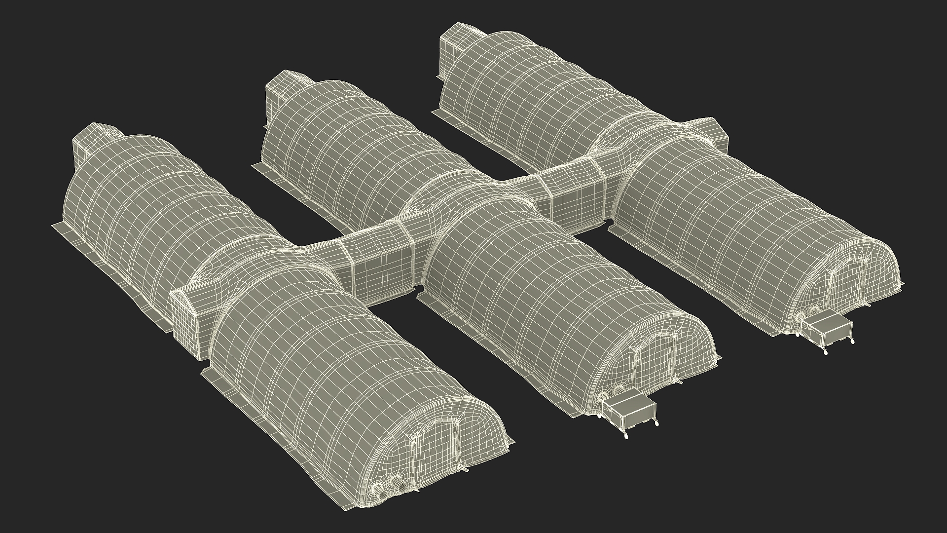 3D model Negative Pressure Isolation Hospital Shelters