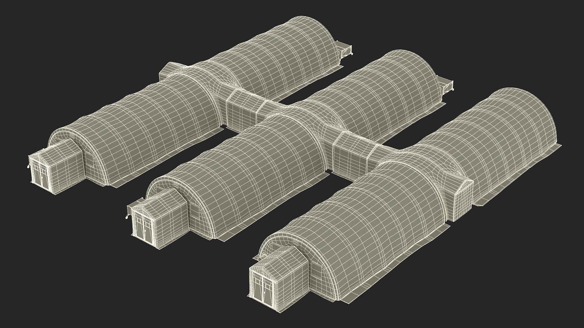 3D model Negative Pressure Isolation Hospital Shelters